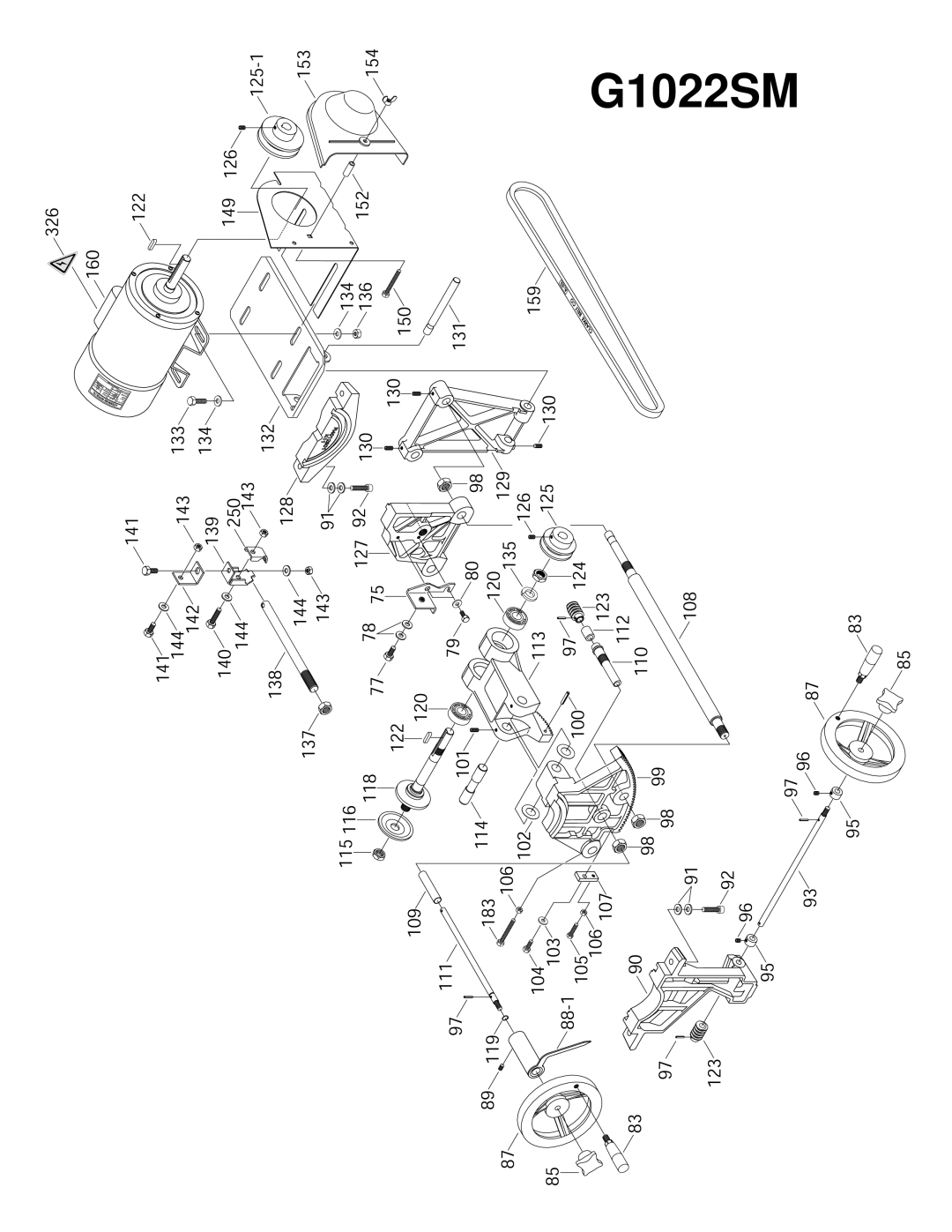 Grizzly G1022ZFX instruction manual G1022SM 