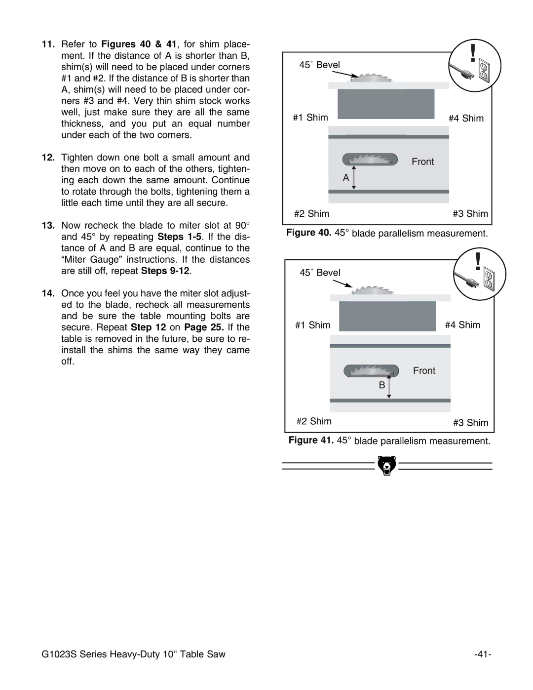 Grizzly G1023S instruction manual 