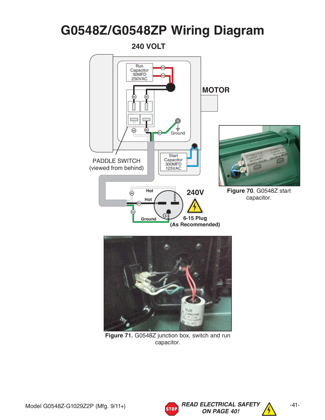 Grizzly G1029Z2P owner manual G0548Z/G0548ZP Wiring Diagram, E699AHLI8= 