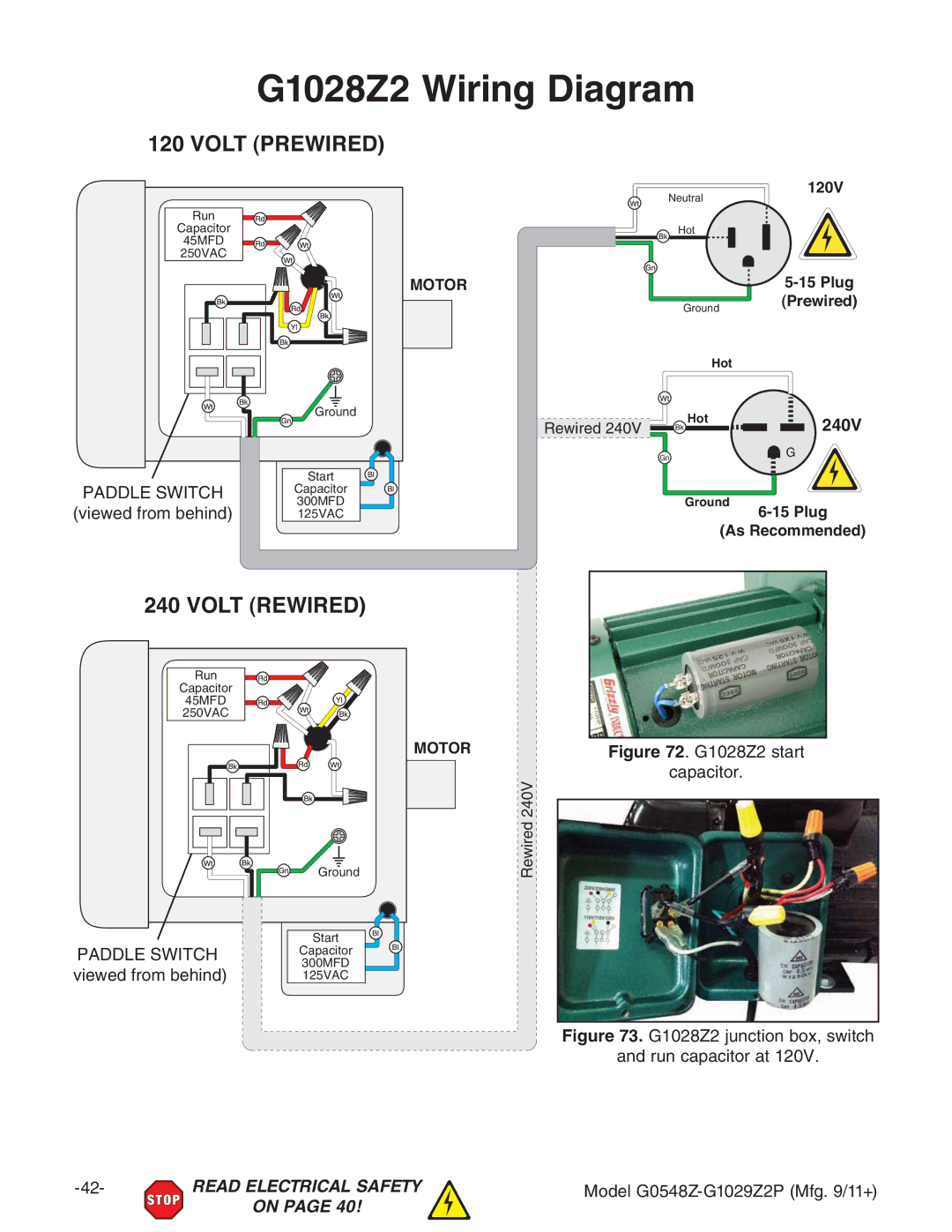 Grizzly G1029Z2P owner manual G1028Z2 Wiring Diagram, #&%-OhiVgi XVeVXidg# 