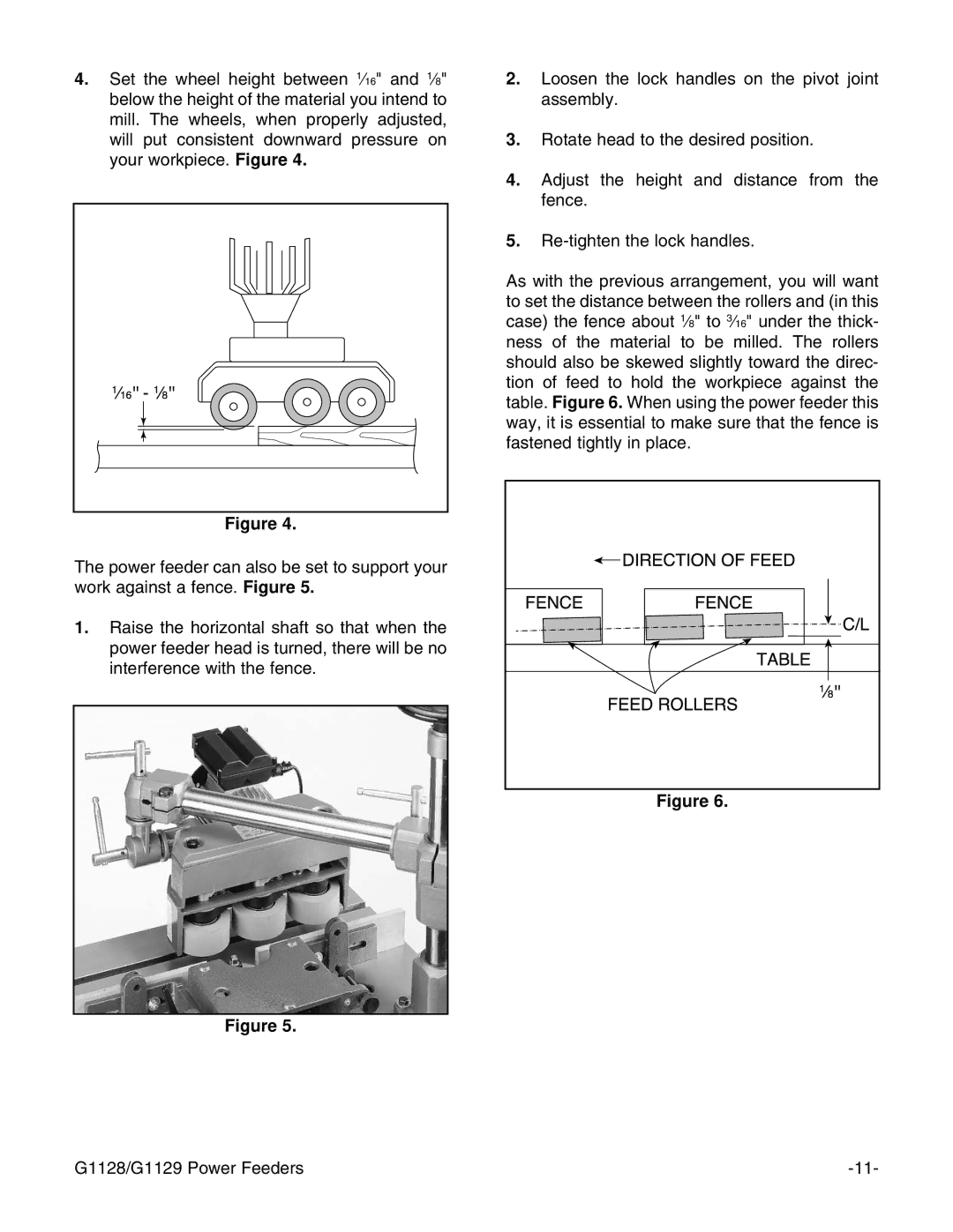 Grizzly G1128 instruction manual 