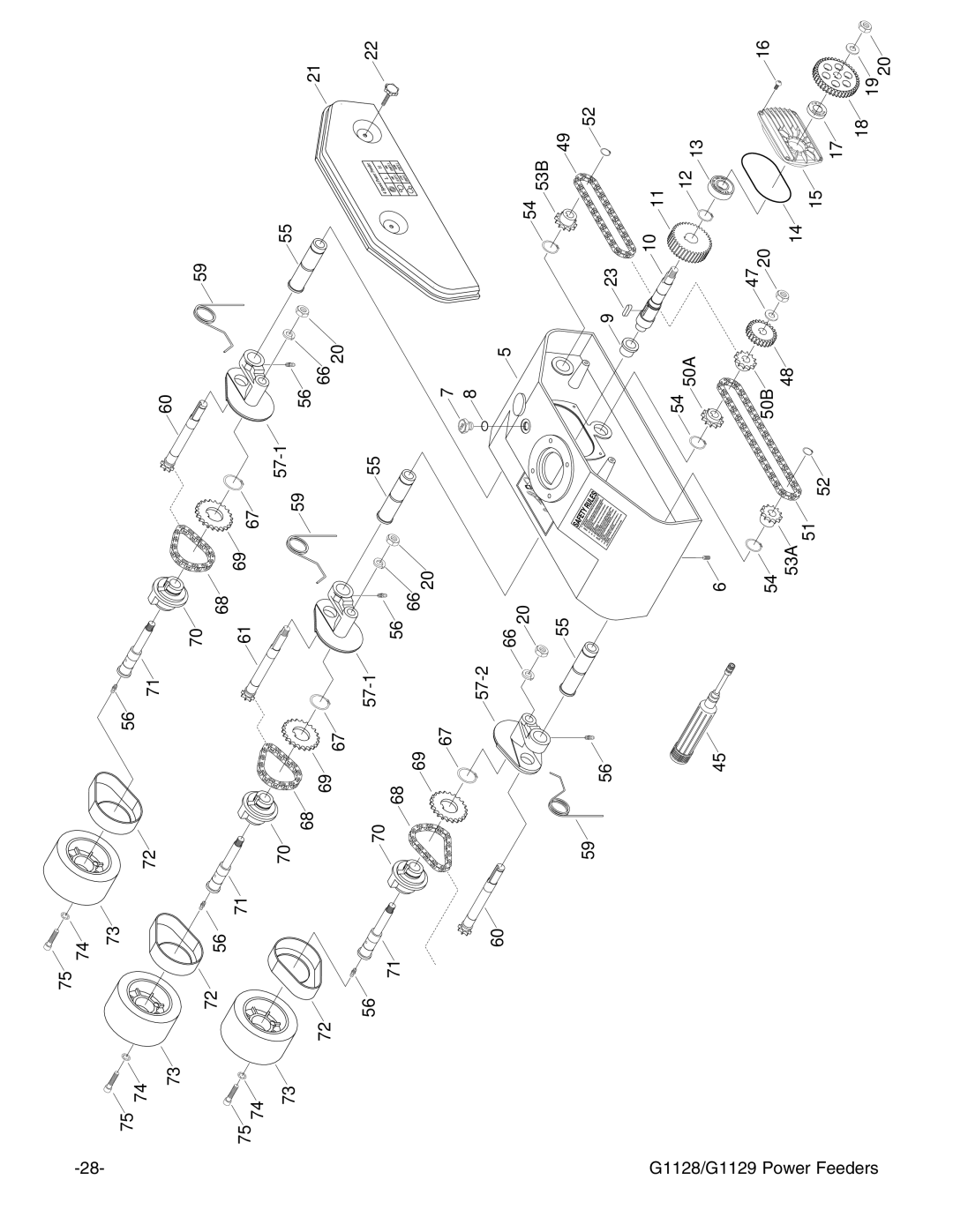 Grizzly G1129 instruction manual 57-1 