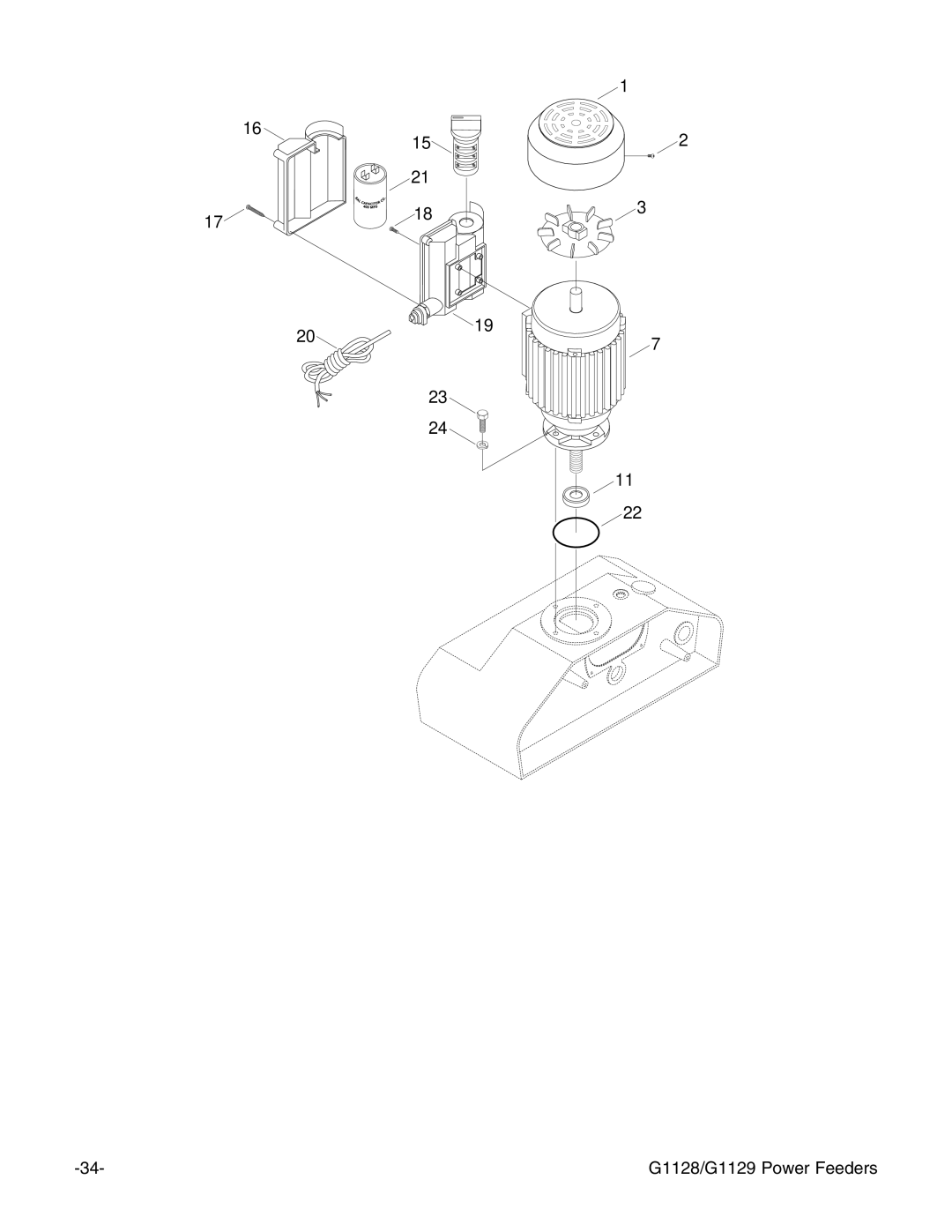 Grizzly instruction manual G1128/G1129 Power Feeders 