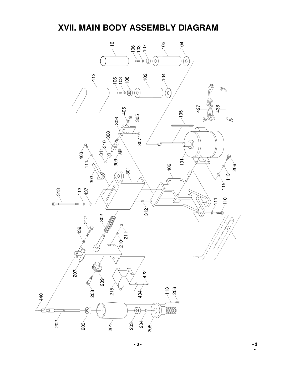 Grizzly G1173 manual Xvii, Assembly 