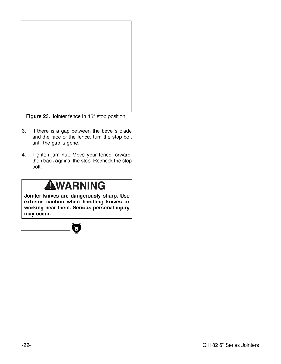 Grizzly G1182ZX, G1182ZHW instruction manual G1182 6 Series Jointers 