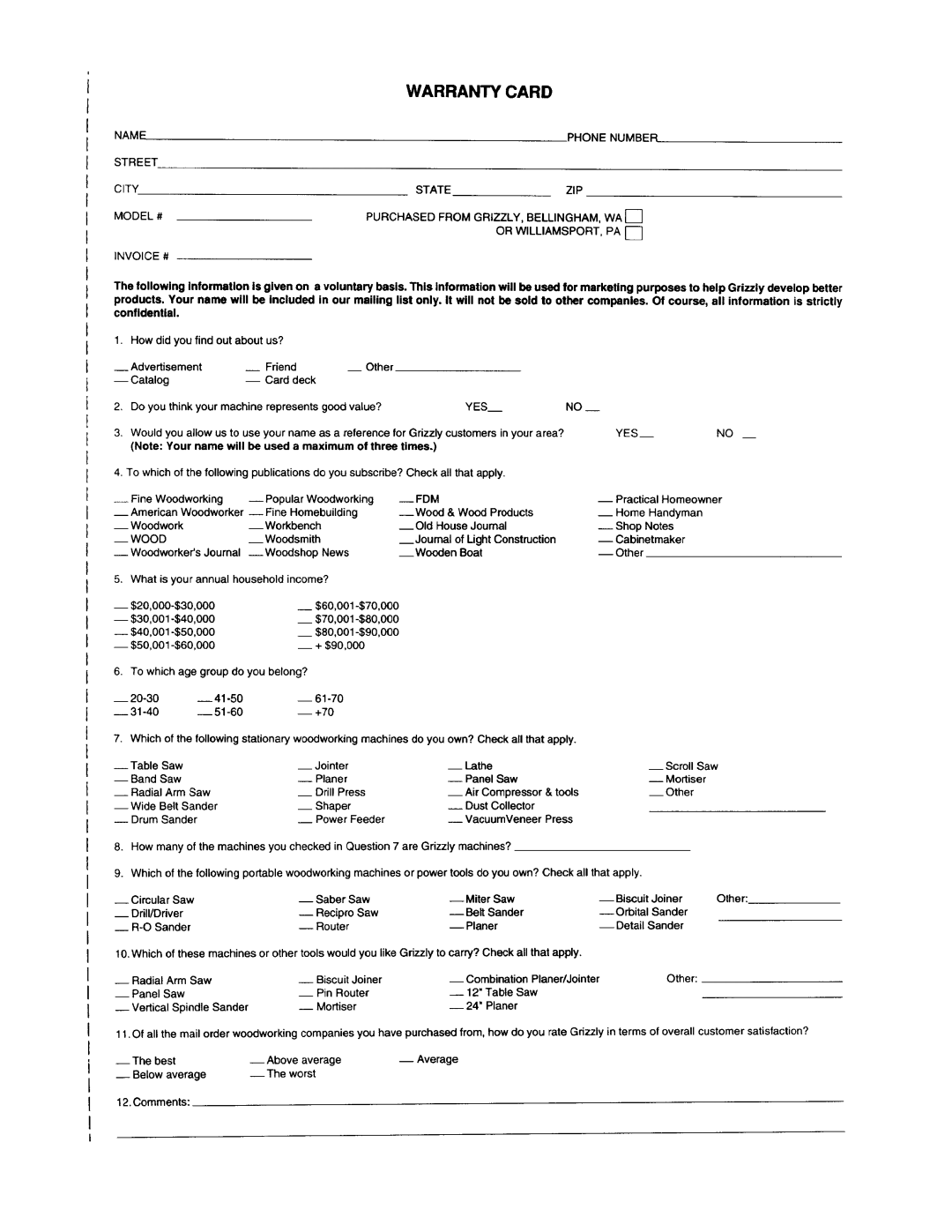 Grizzly G1572 manual 