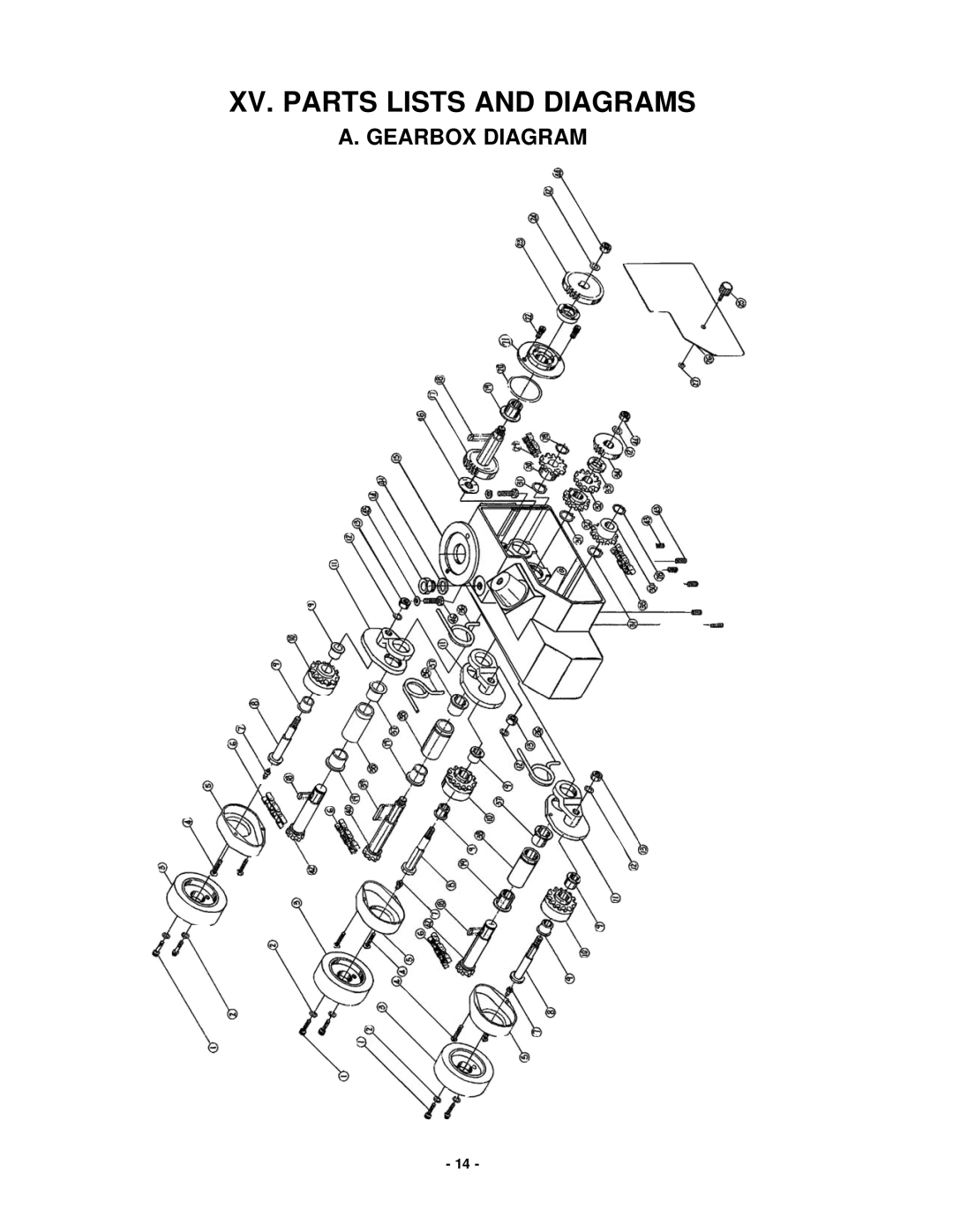 Grizzly G1778 manual XV. Parts Lists and Diagrams, Gearbox Diagram 