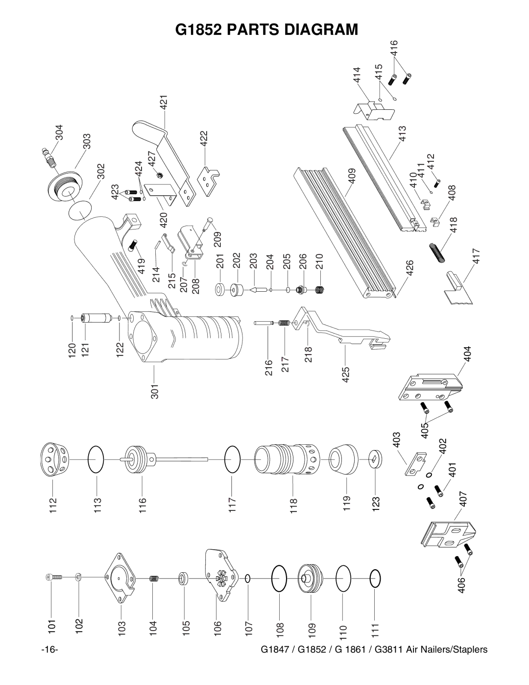 Grizzly G1847 instruction manual G1852 