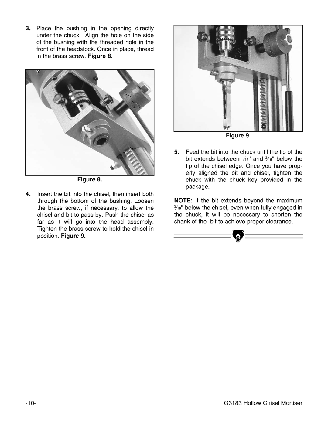 Grizzly G3183 instruction manual 