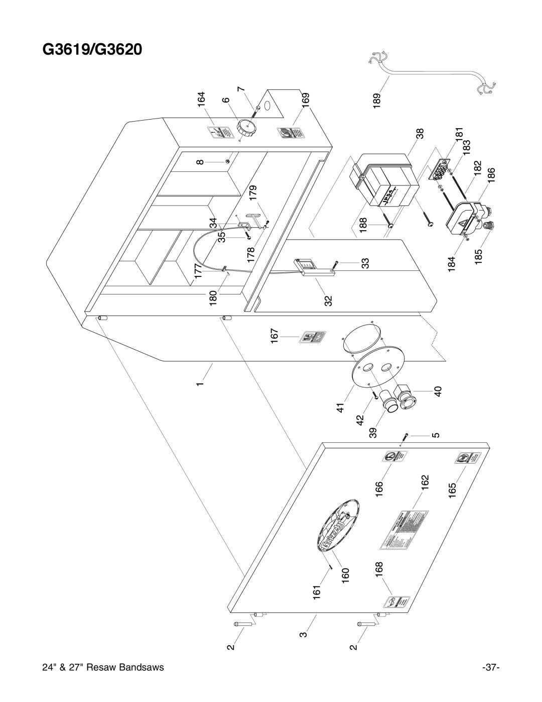 Grizzly instruction manual G3619/G3620 