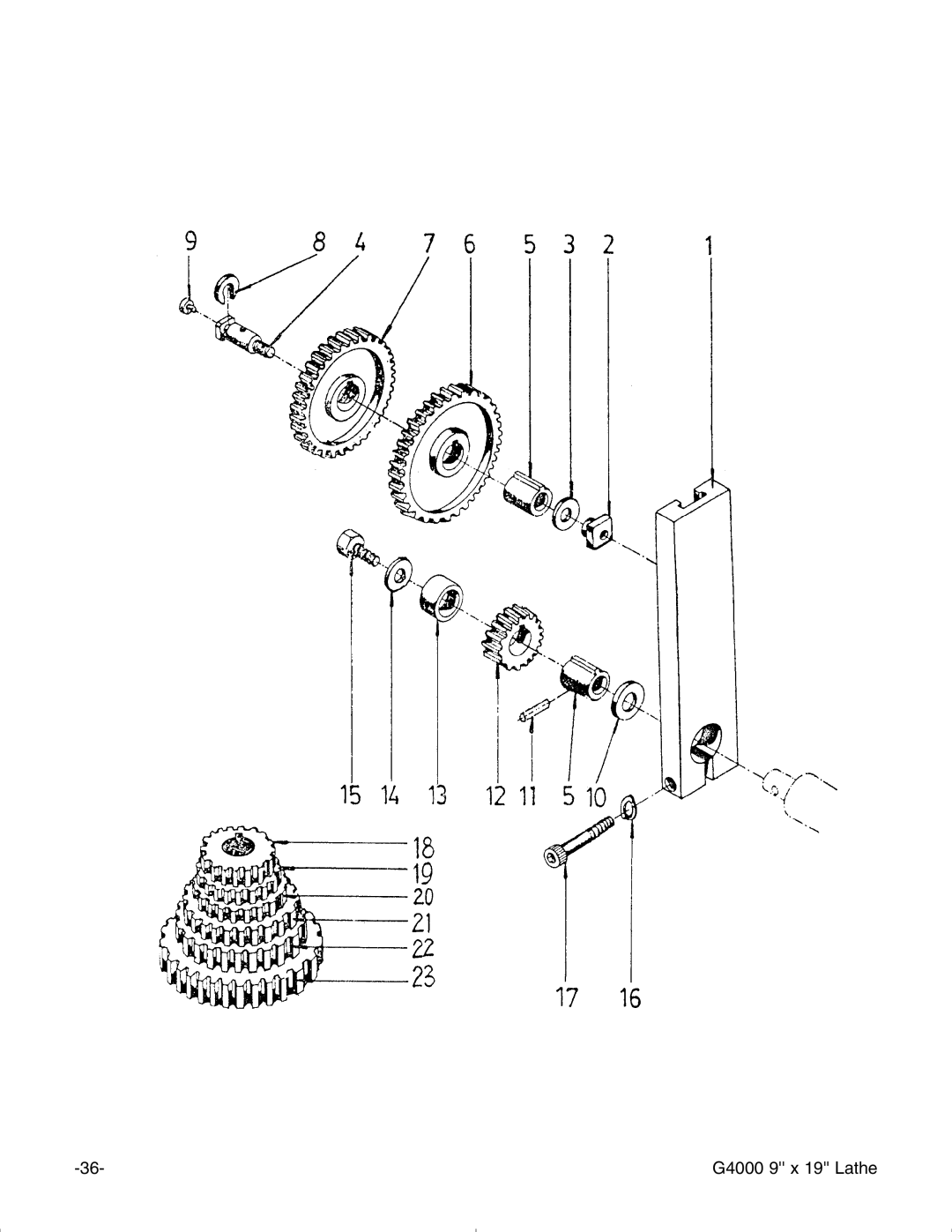 Grizzly manual G4000 9 x 19 Lathe 