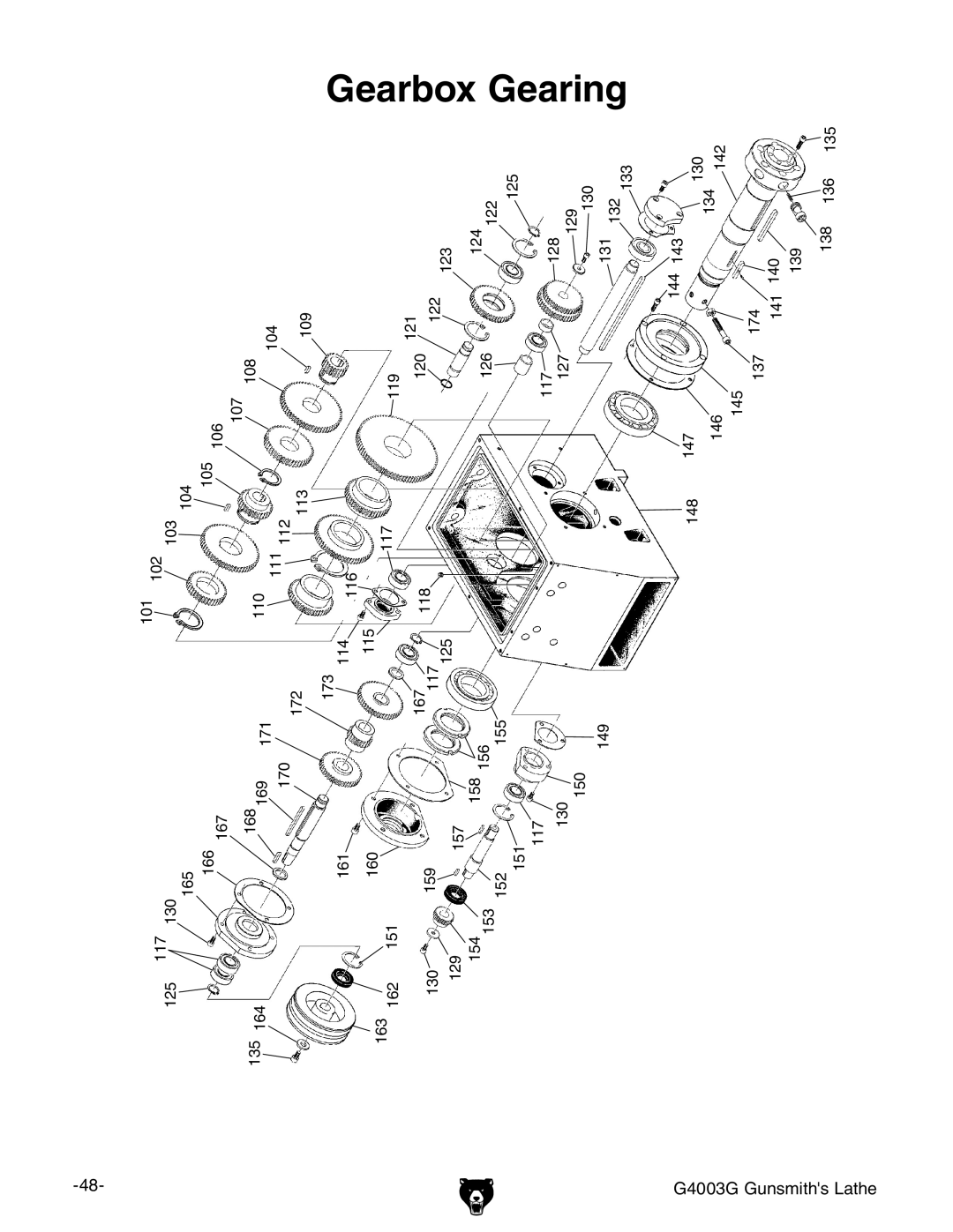 Grizzly G4003G owner manual Gearbox Gearing 