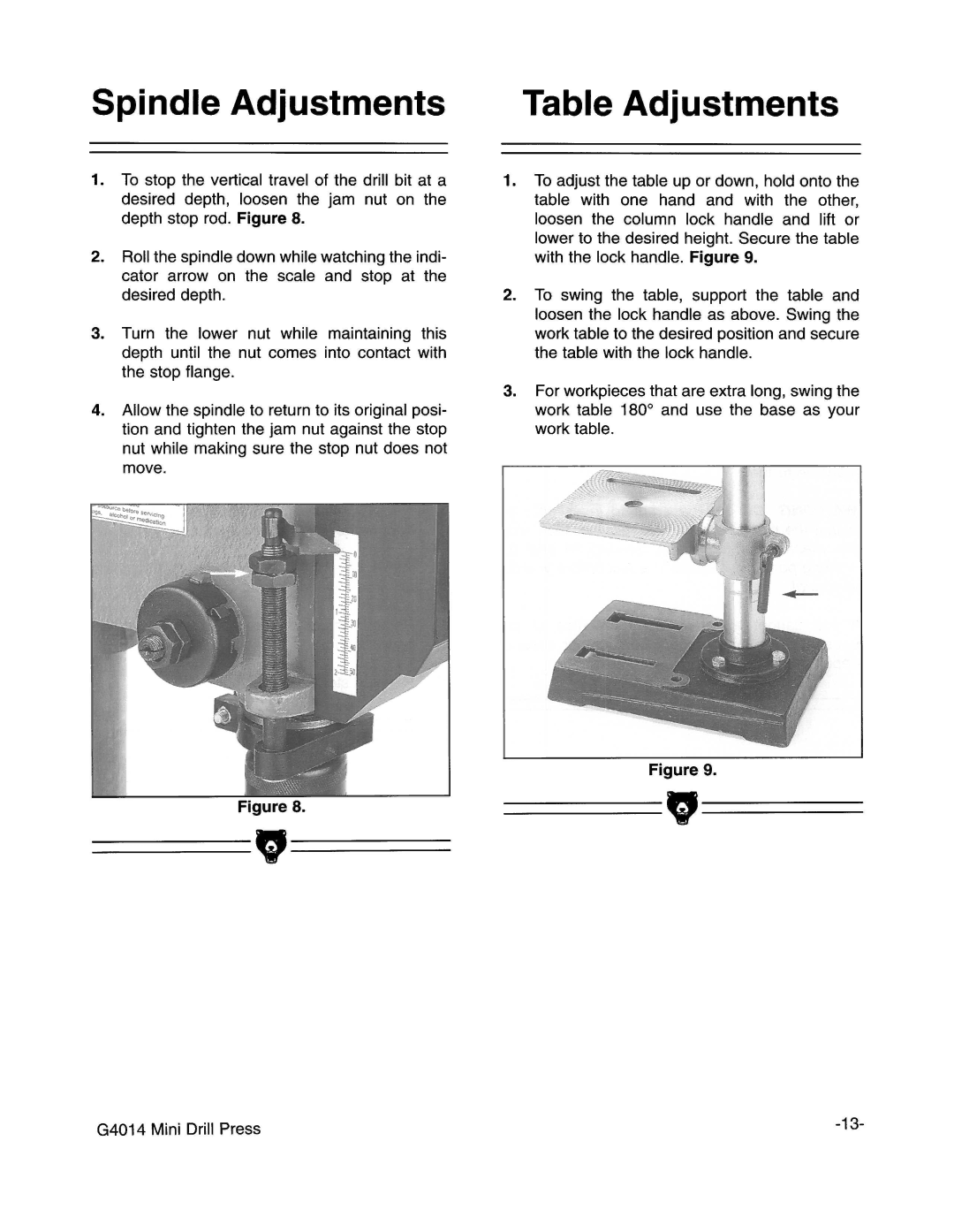 Grizzly G4014 manual 