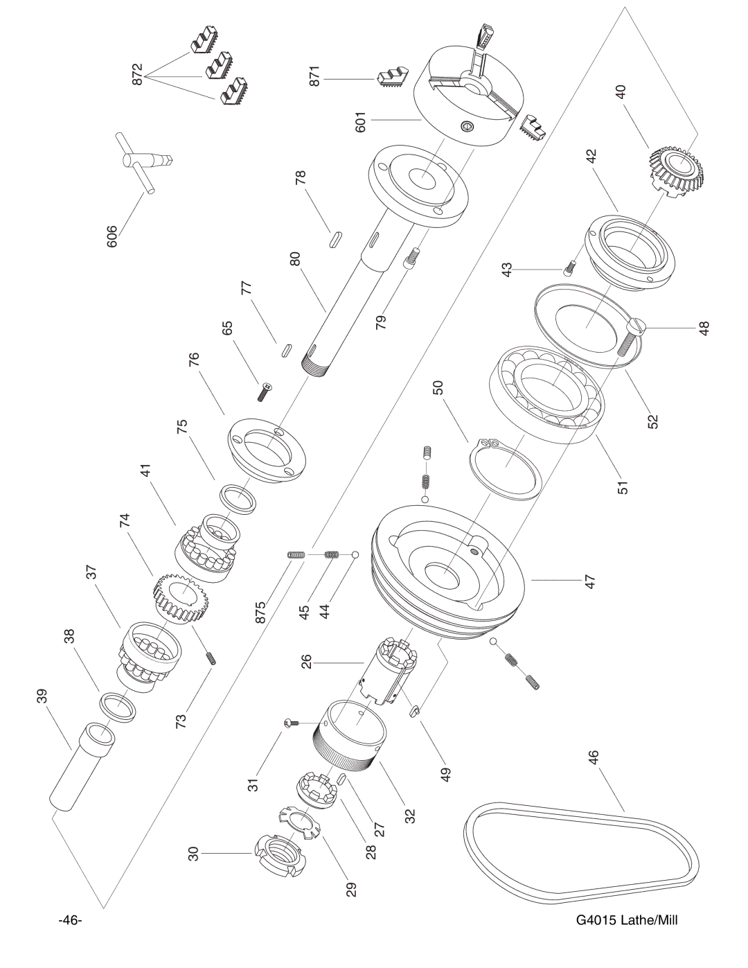 Grizzly G4015Z owner manual 872 871 601 606 