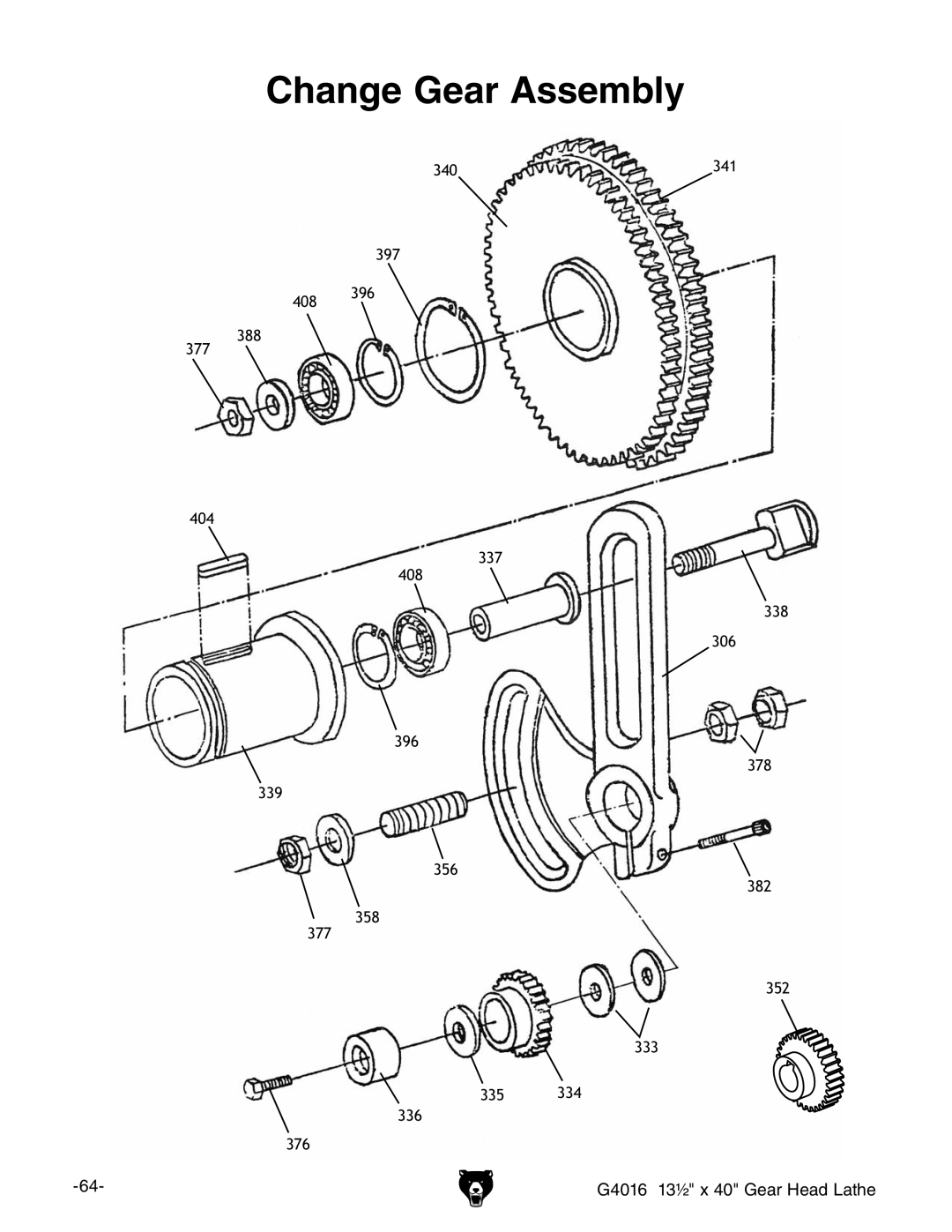 Grizzly G4016 manual #Hange Earr!Ssembly 