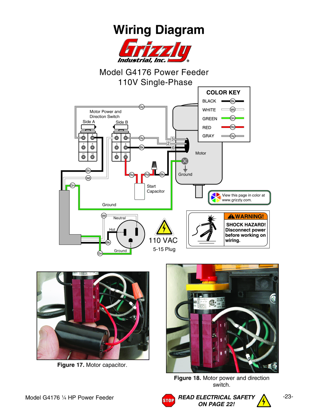 Grizzly G4176 owner manual Wiring Diagram, BdYZa&,+EdlZgZZYZg Hc\aZEVhZ 