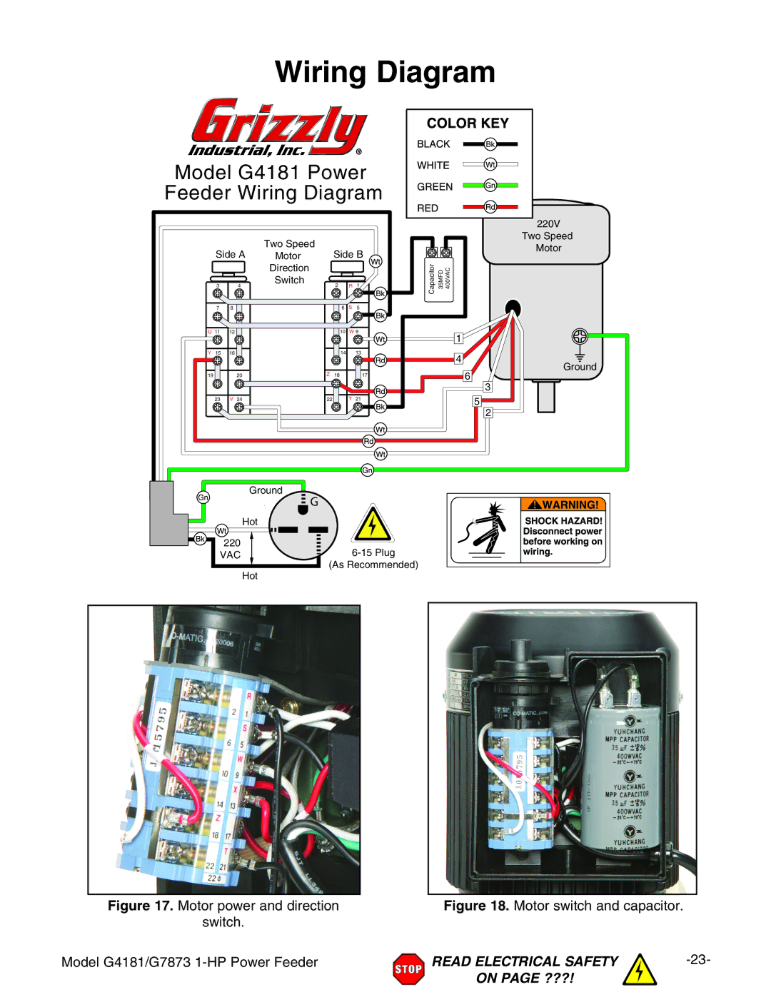 Grizzly G7873, G4181 owner manual Wiring Diagram, BdYZa&-&EdlZg ZZYZgLgc\9V\gVb 