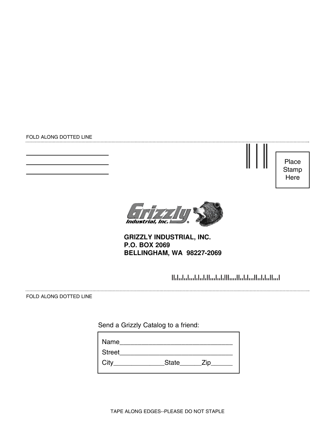 Grizzly G4186Z instruction manual Grizzly INDUSTRIAL, INC 