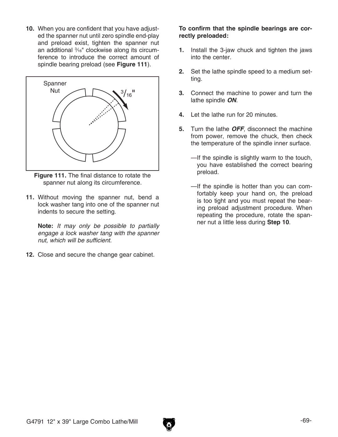 Grizzly G4791 owner manual HeVccZg Cji$&+,  chiVaa iZ Vl XjX` VcY i\iZc iZ Vlh cidiZXZciZg# 