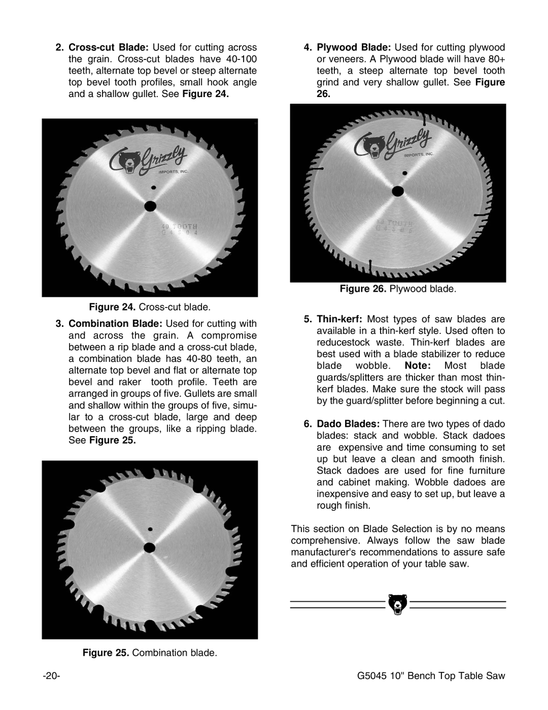 Grizzly G5045 instruction manual 