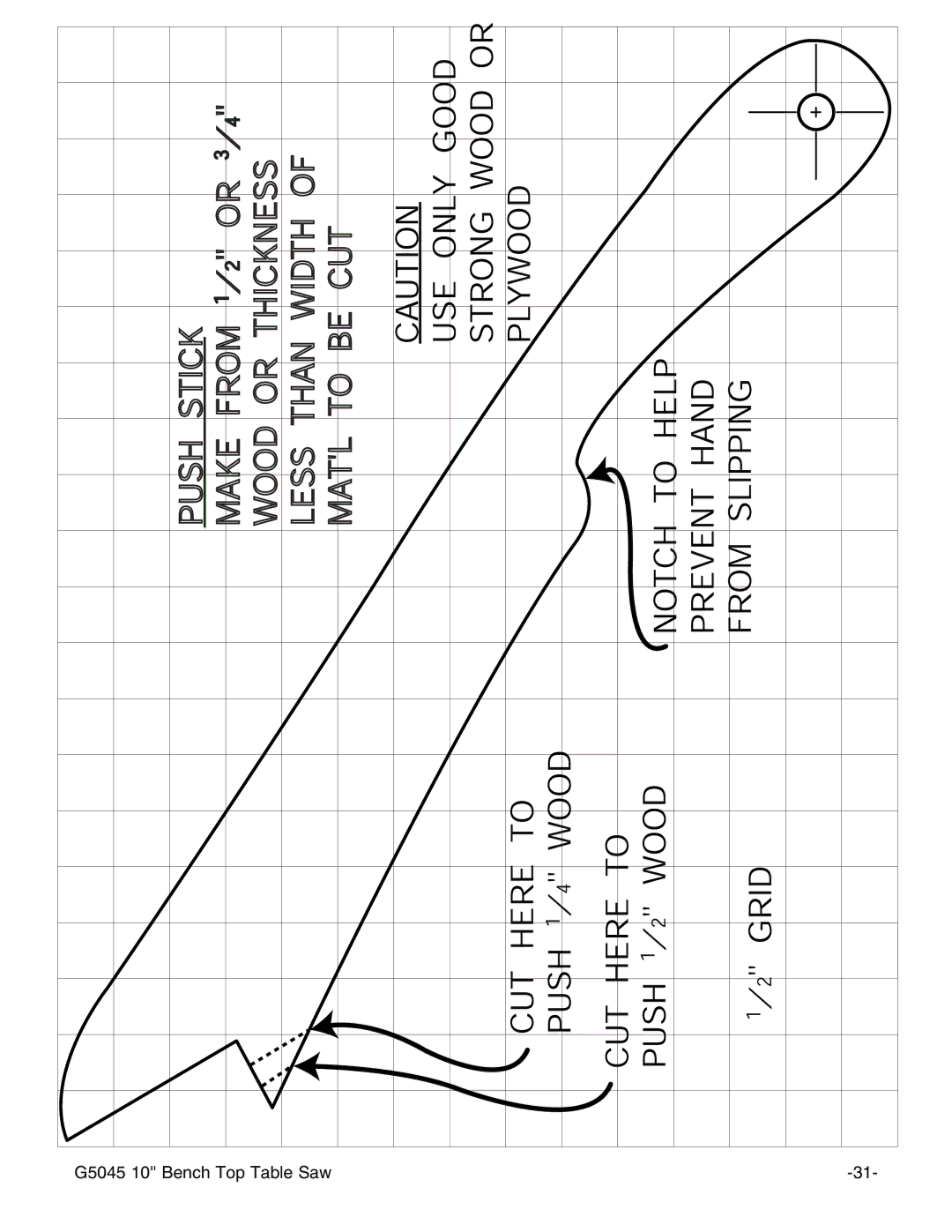 Grizzly instruction manual G5045 10 Bench Top Table Saw 