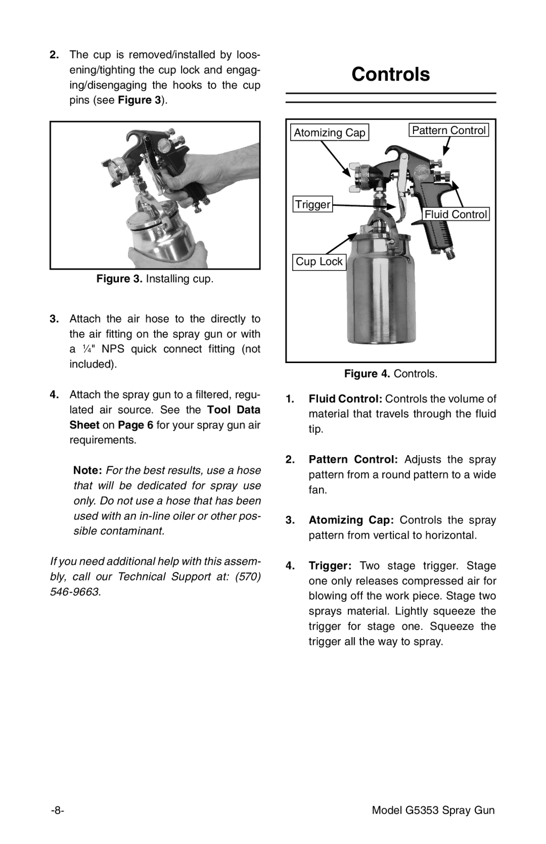 Grizzly G5353 instruction manual Controls 