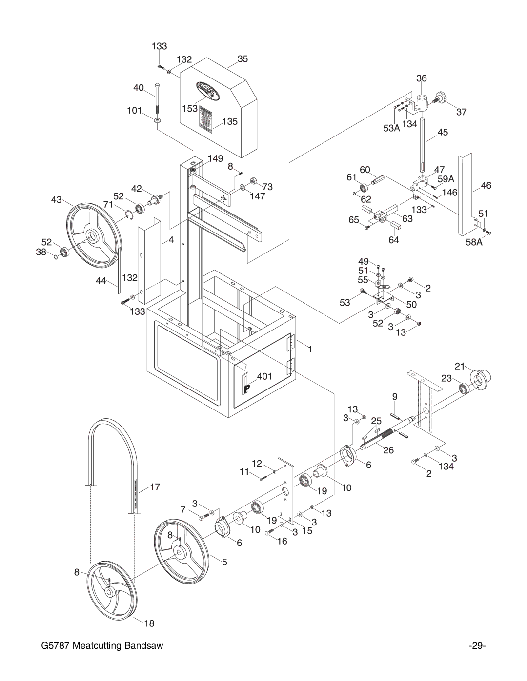 Grizzly instruction manual G5787 Meatcutting Bandsaw 