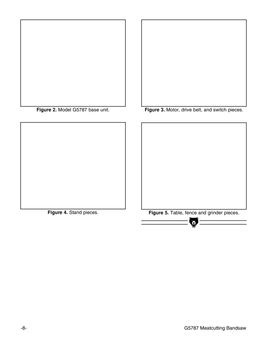 Grizzly instruction manual Model G5787 base unit 