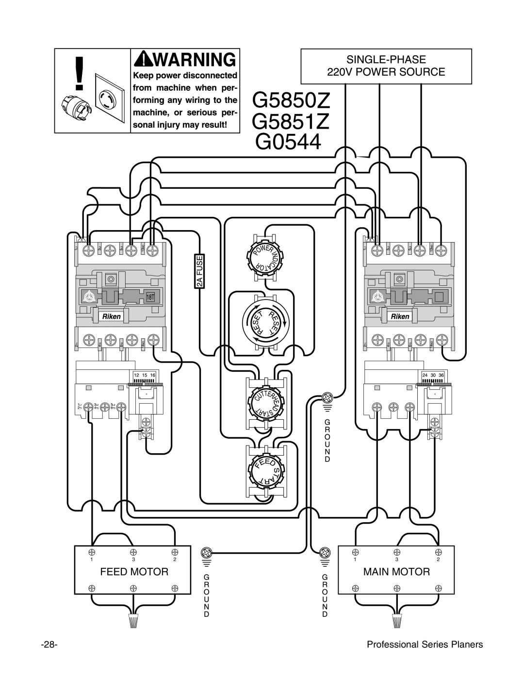 Grizzly G5850Z, G0544 manual B6CBDIDG 