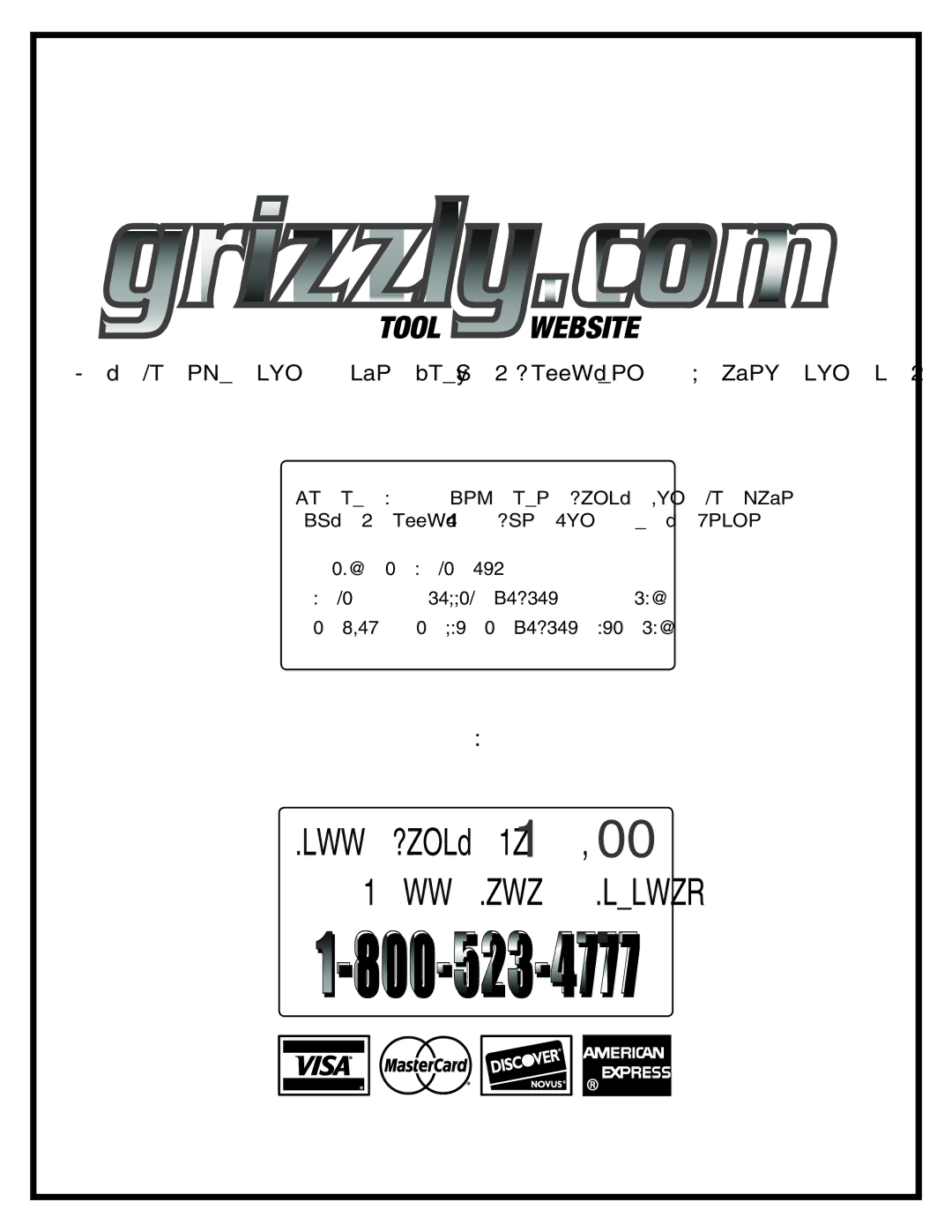 Grizzly G5954 owner manual 