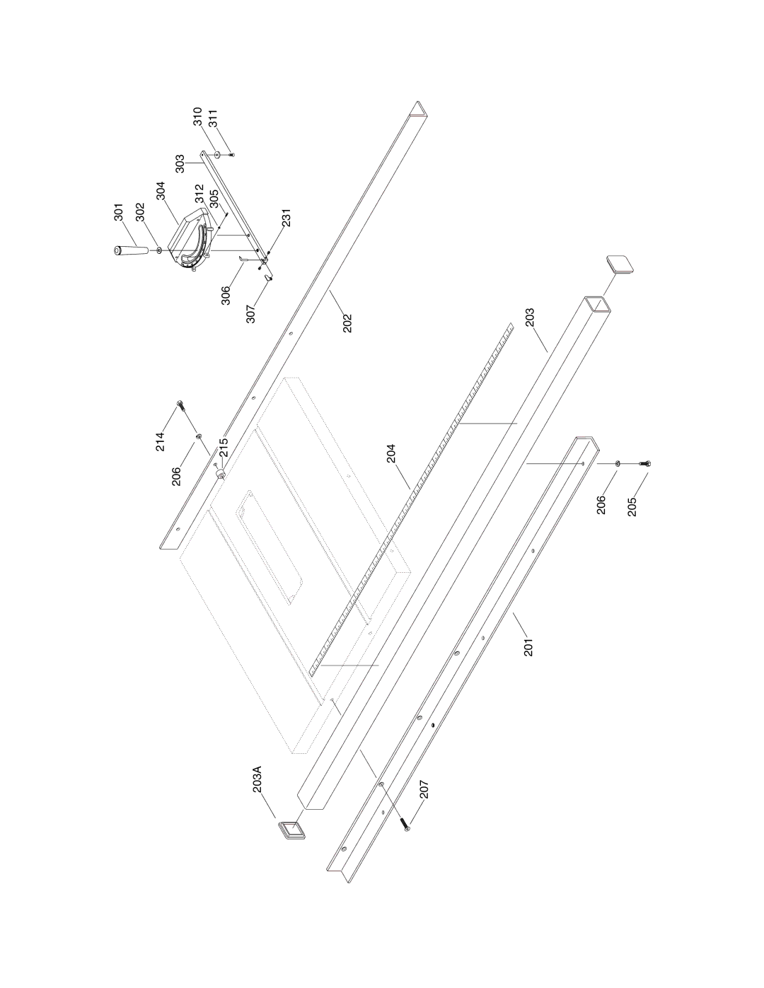 Grizzly G5959, G9957 instruction manual 214 206 215 306 203A 307 202 204 207 