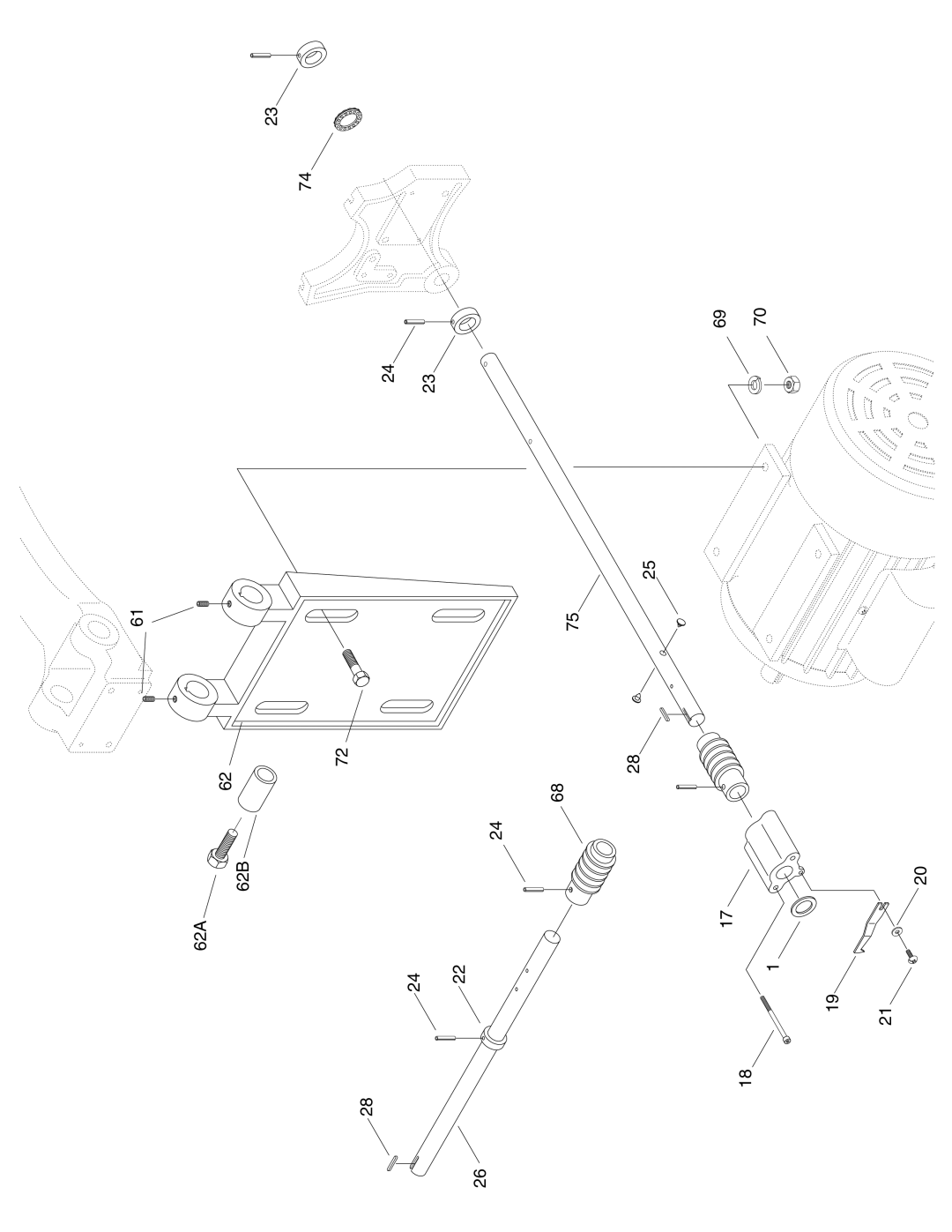 Grizzly G7209, G7210 instruction manual 62A 62 62B 