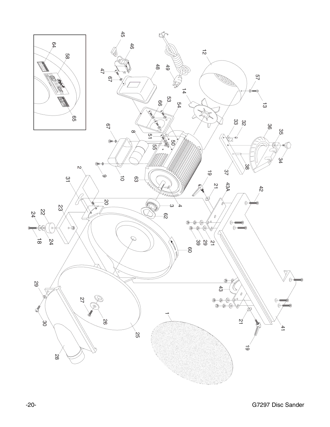 Grizzly G7297 instruction manual 43A 