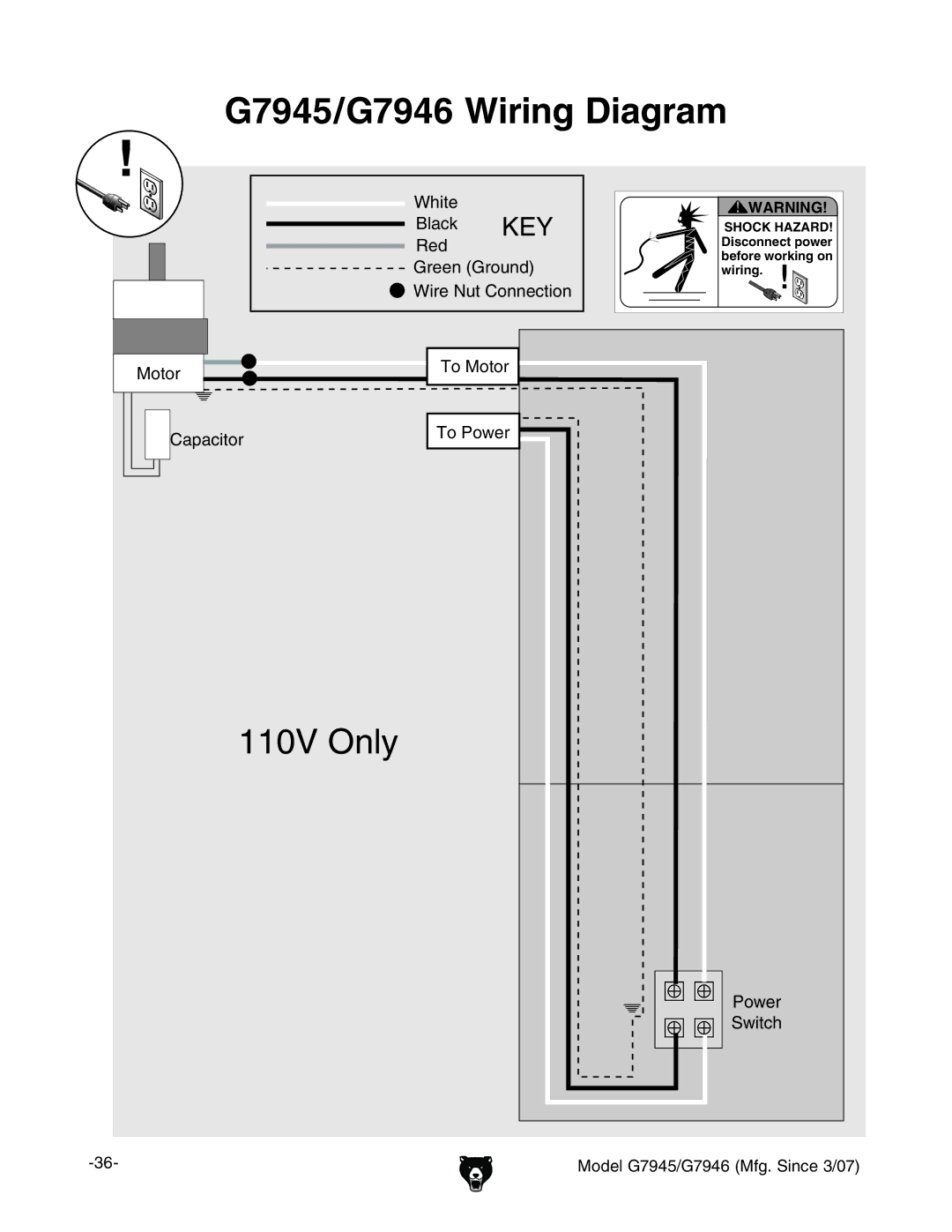 Grizzly G7945/46 owner manual G7945/G7946 Wiring Diagram, GZZcgdjcY LgZCji8dccZXidc 