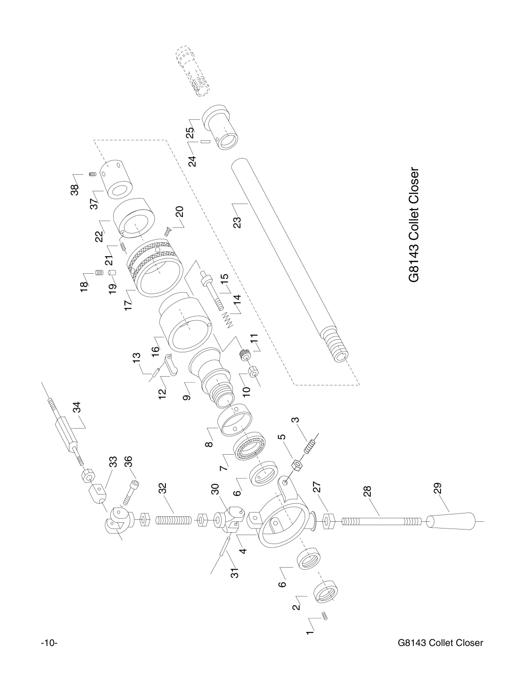 Grizzly G7958, G5960 instruction manual G8143 Collet Closer 