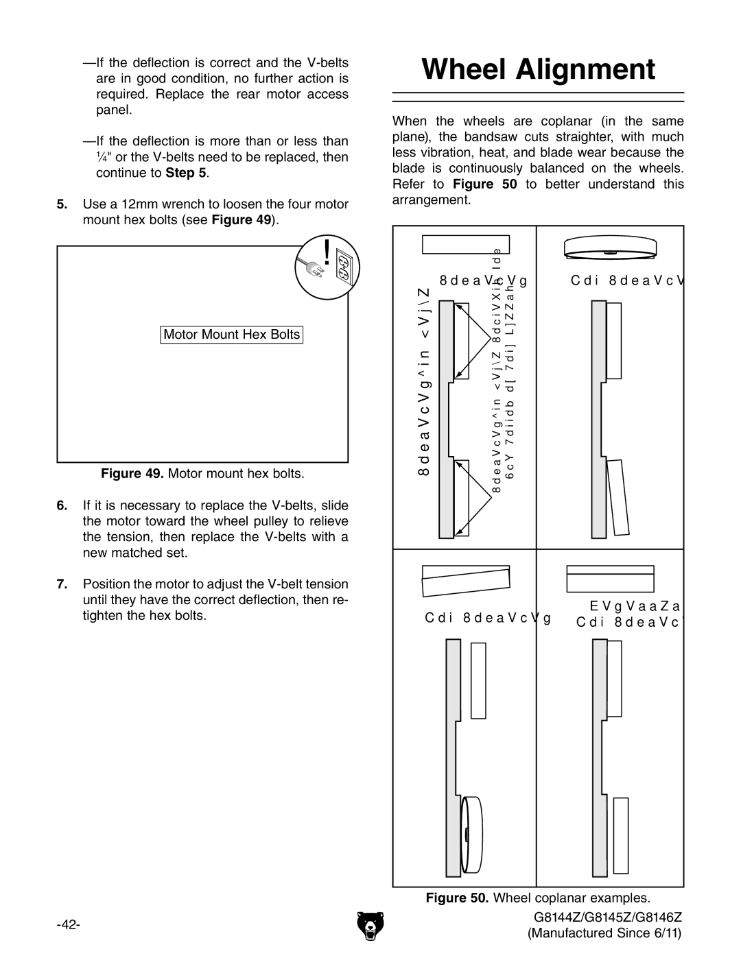 Grizzly G8144Z, G8145Z, G8146Z owner manual Wheel Alignment, Coplanarity Gauge 