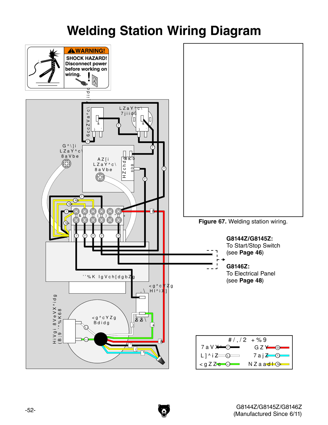 Grizzly G8145Z, G8144Z owner manual Welding Station Wiring Diagram, See G8146Z 