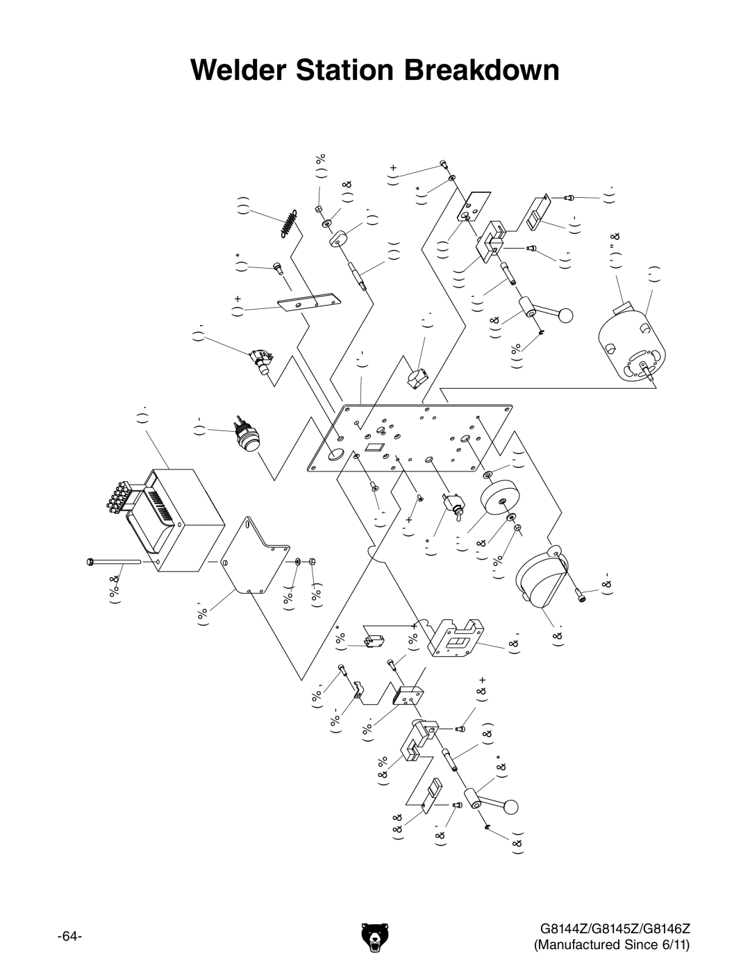 Grizzly G8145Z, G8146Z, G8144Z owner manual Welder Station Breakdown 