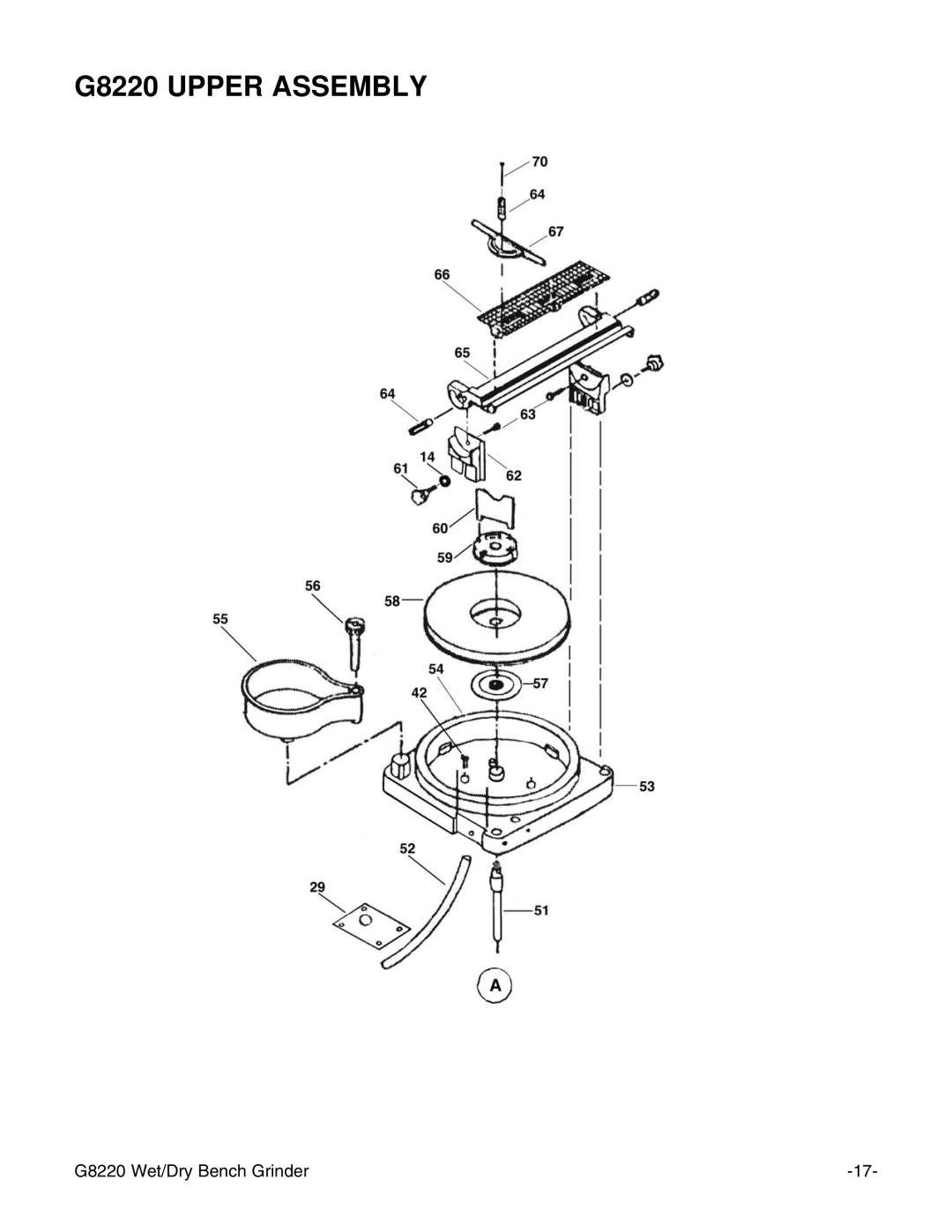 Grizzly instruction manual G8220 Upper Assembly 