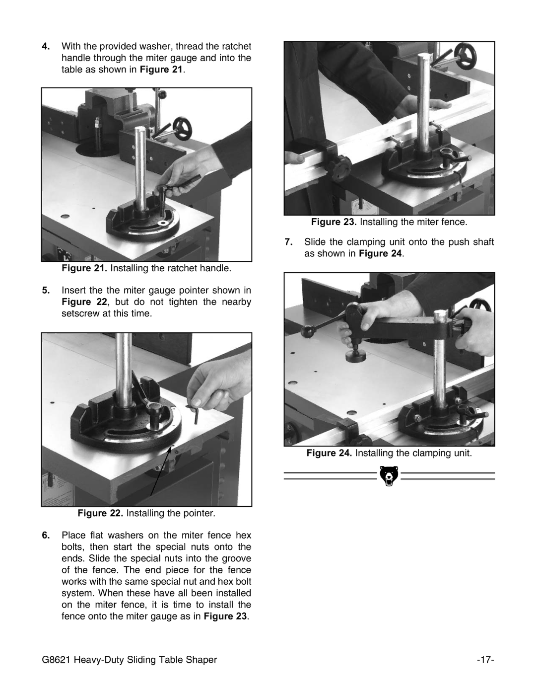 Grizzly G8621 instruction manual 