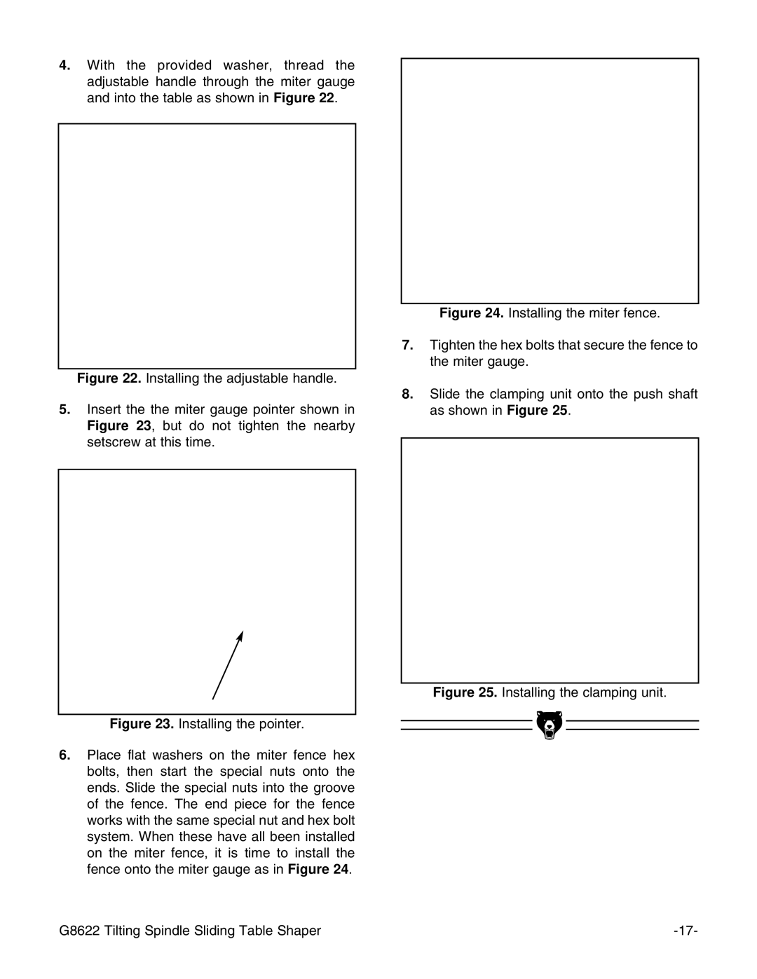 Grizzly G8622 instruction manual 