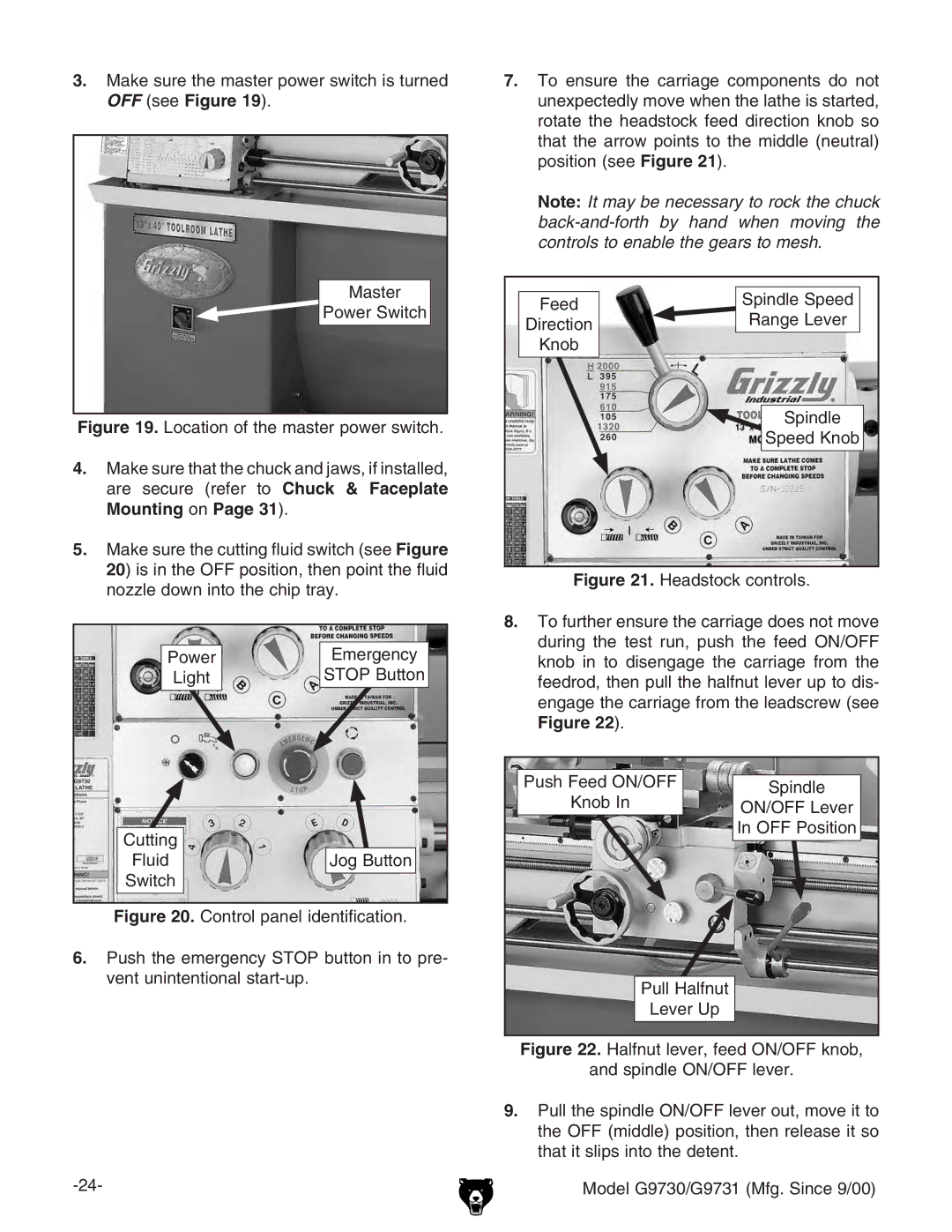 Grizzly G97030 owner manual OFFhZZ #, MountingdcPage 31# 