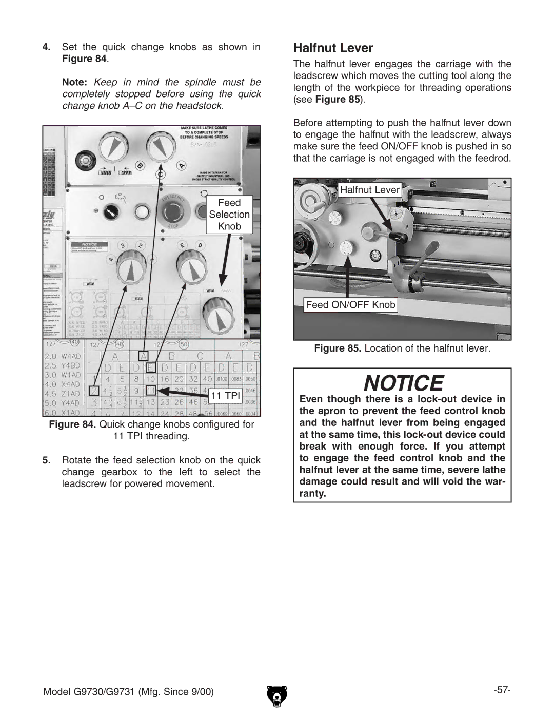 Grizzly G97030 Halfnut Lever,  HZi iZ fjX` XVc\Z `cdWh Vh hdlc c #, HZaZXidc @cdW IE, =VacjiAZkZg ZZYDC$D@cdW 