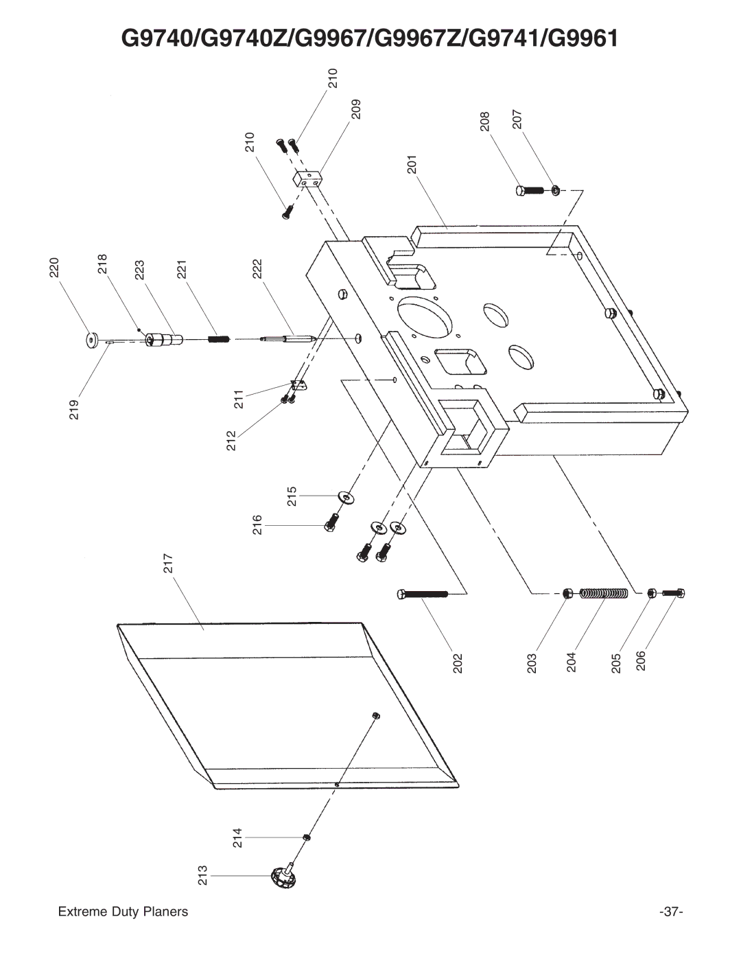 Grizzly G9740 instruction manual 210 