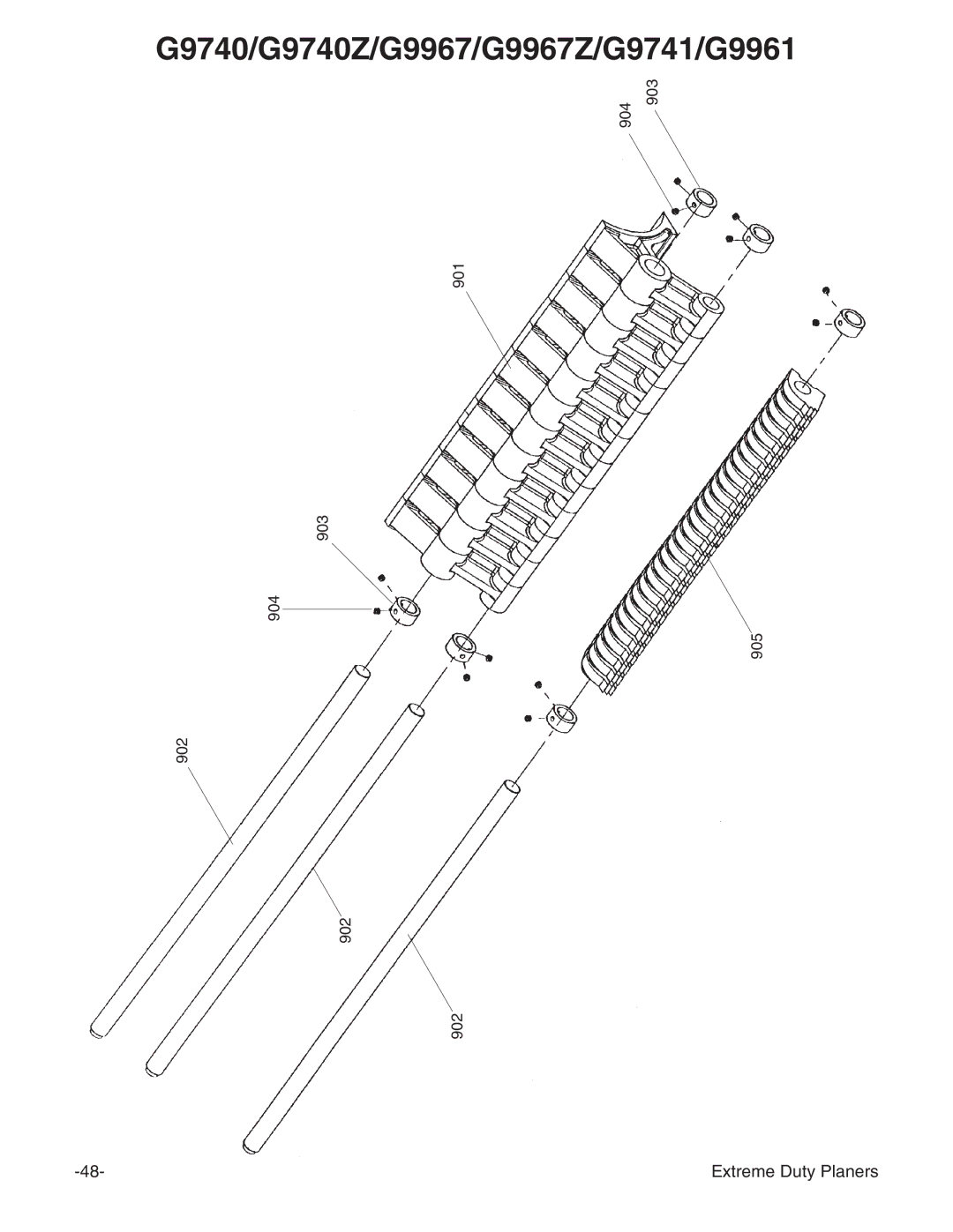 Grizzly G9740 instruction manual 904 903 901 902 