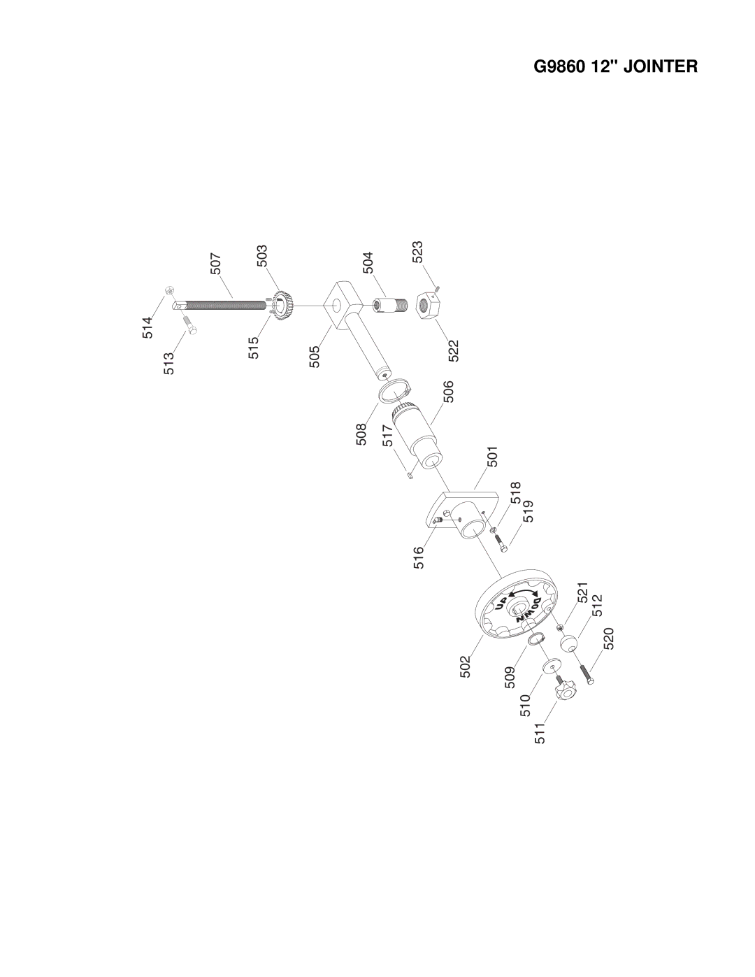 Grizzly G9859 instruction manual G9860 12 Jointer 