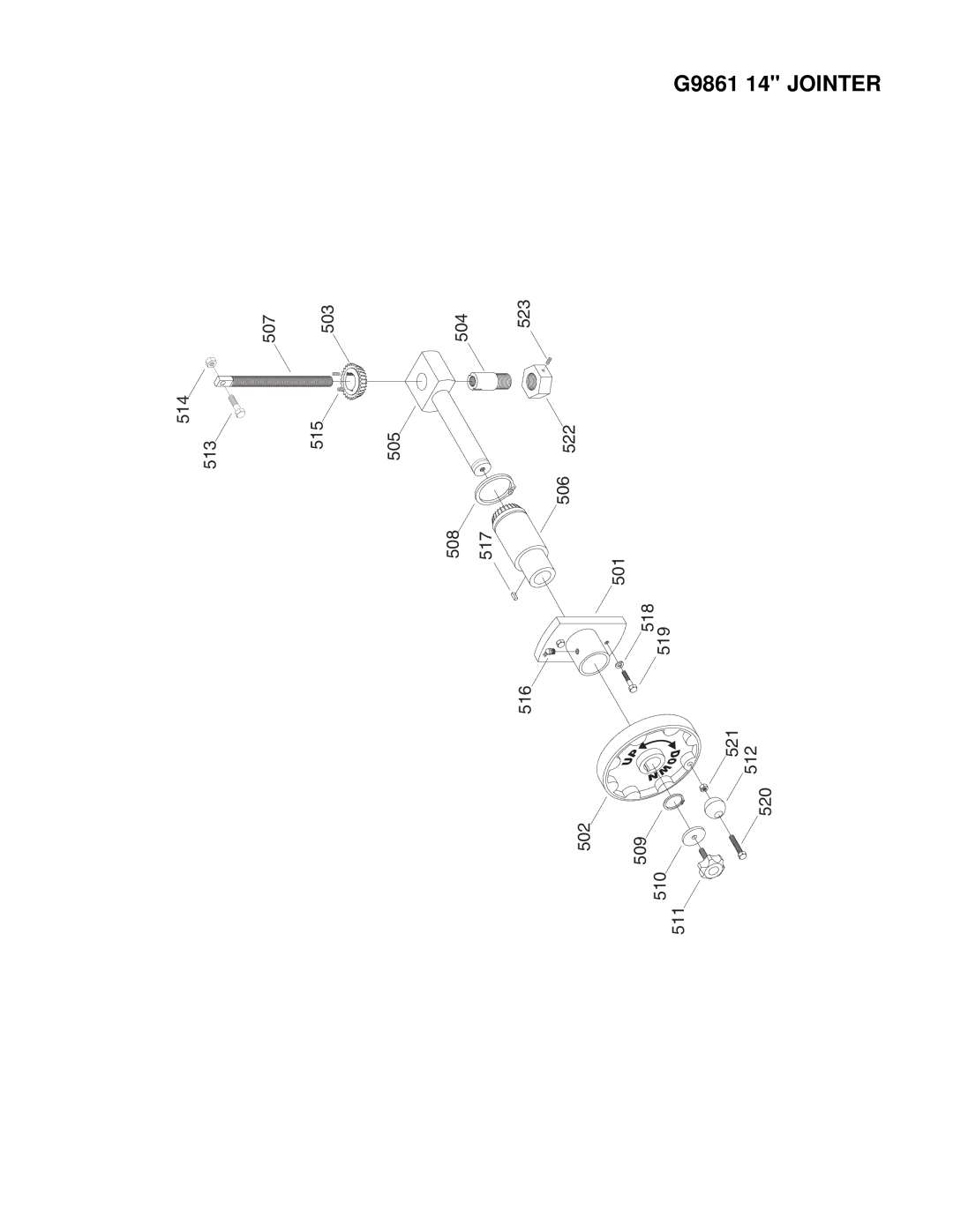 Grizzly G9859 instruction manual G9861 14 Jointer 