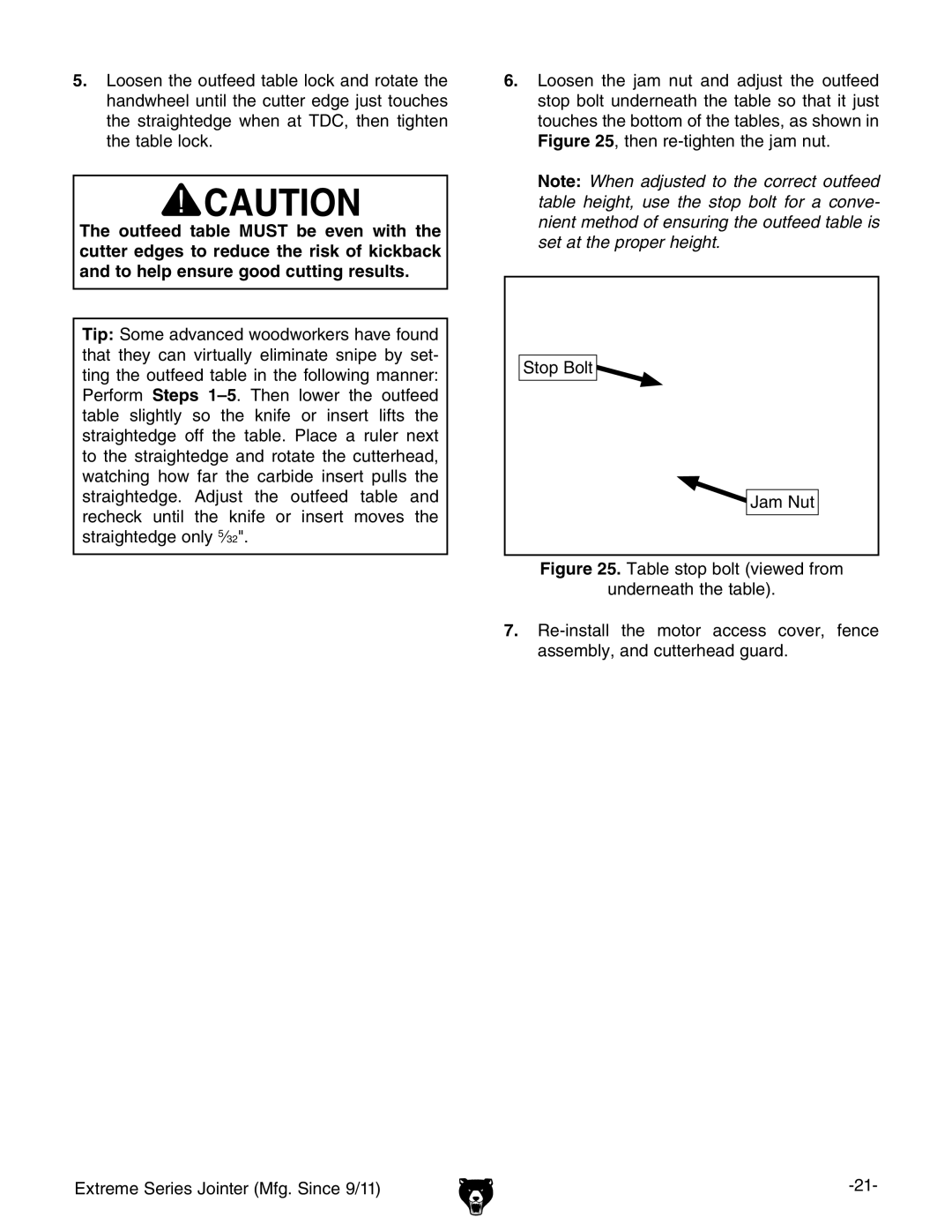 Grizzly G9860 owner manual 