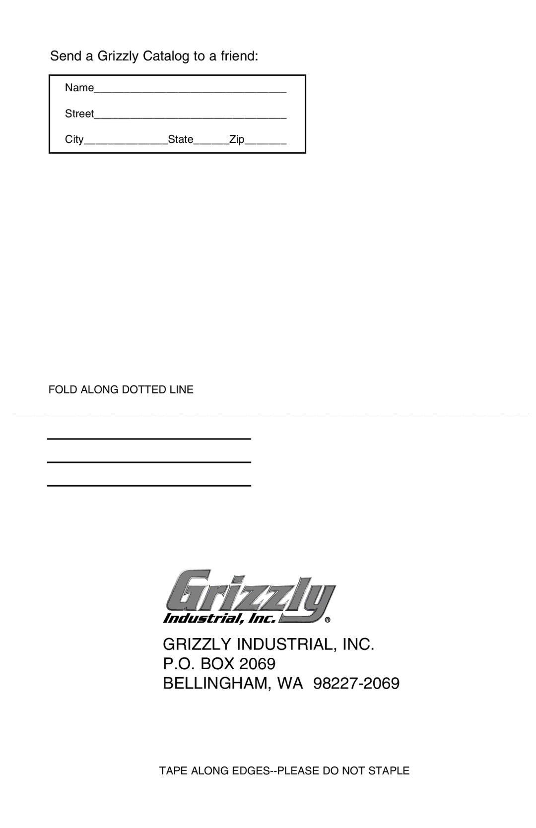 Grizzly G9907 instruction manual Grizzly INDUSTRIAL, INC 