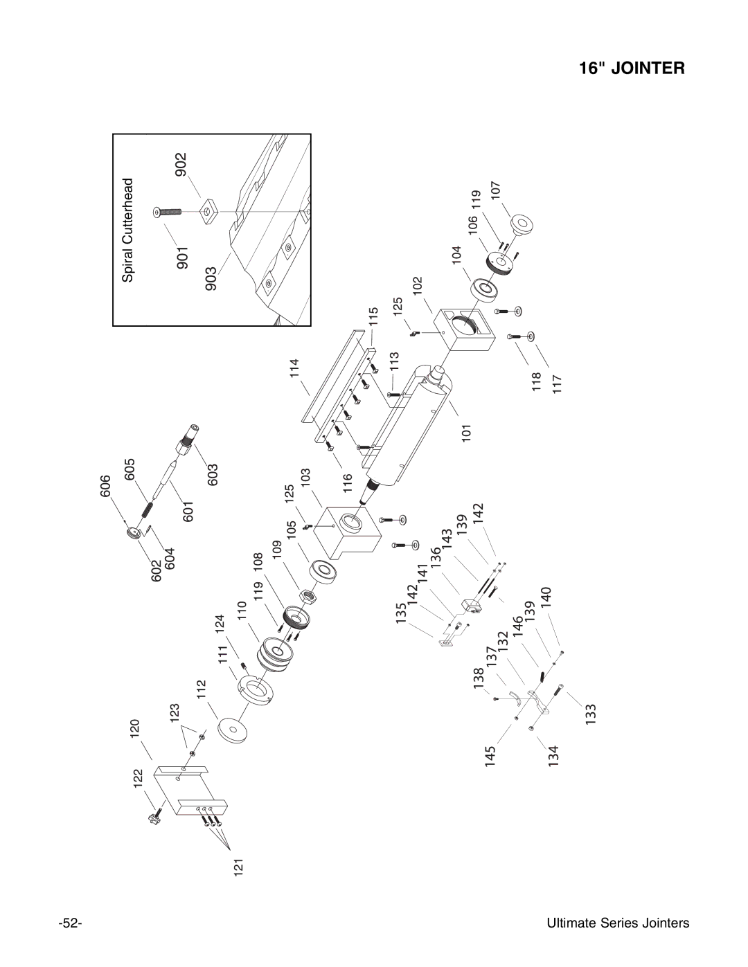 Grizzly G9953ZXF, G4815 instruction manual Spiral Cutterhead Ultimate Series Jointers 